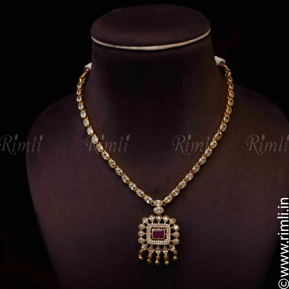 Viha Silver Reversible Necklace - Rimli Boutique