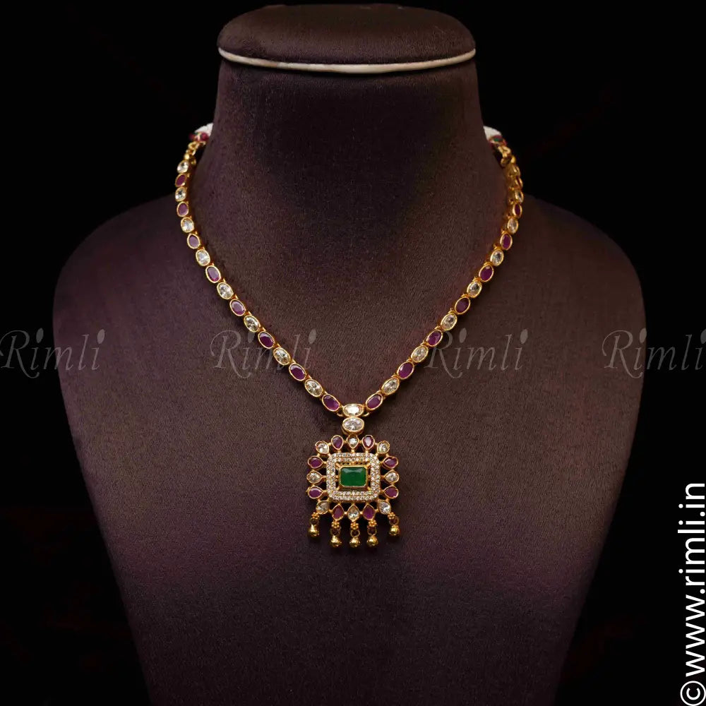 Viha Silver Reversible Necklace - Rimli Boutique