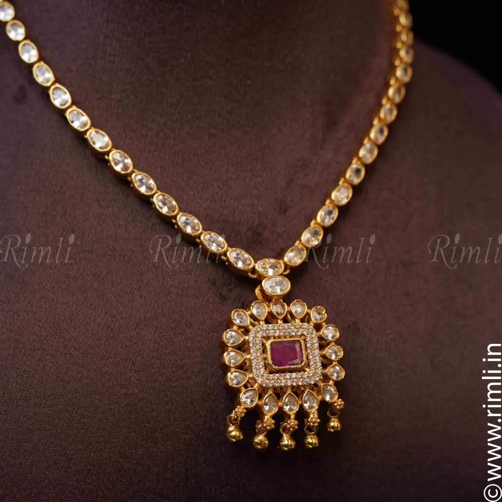 Viha Silver Reversible Necklace - Rimli Boutique