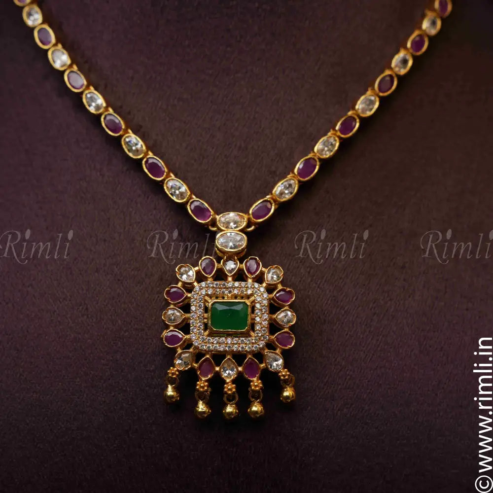 Viha Silver Reversible Necklace - Rimli Boutique