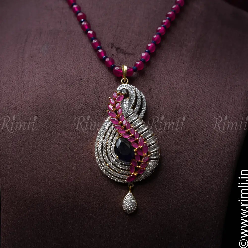 Arohi Beaded Zircon Necklace - Rimli Boutique