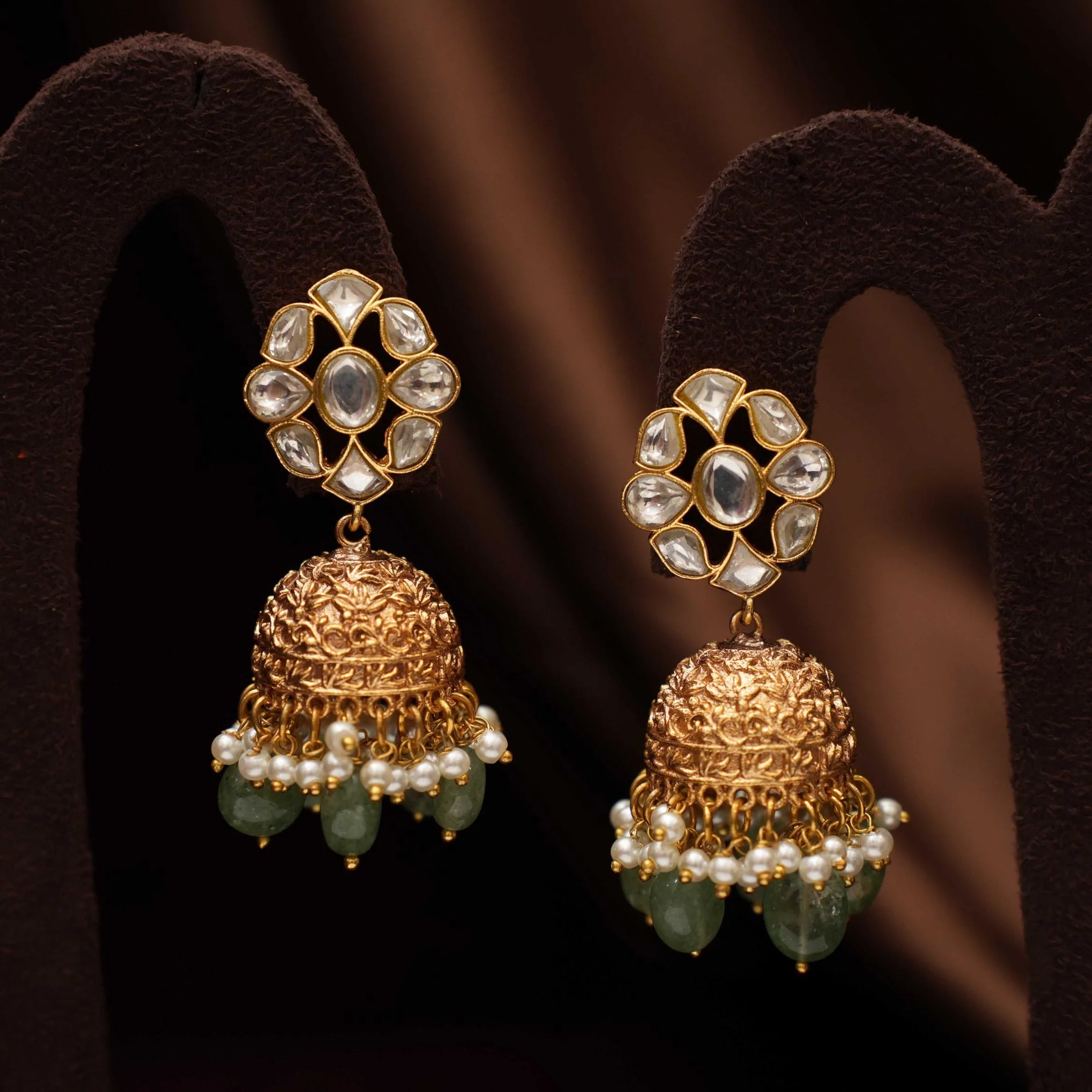 Miranya Polki Jhumka Earrings