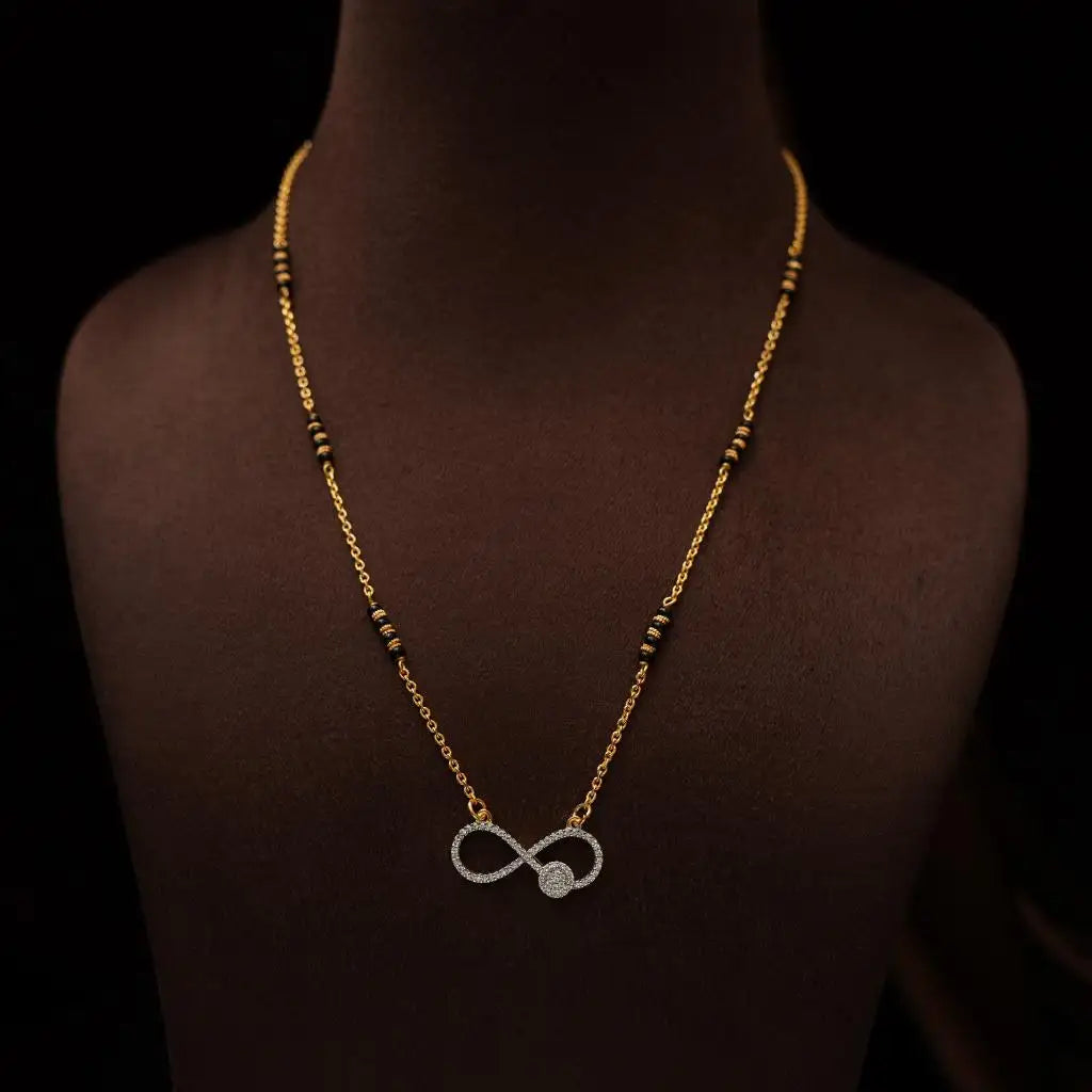 Aadrita Silver Mangalsutra Chain