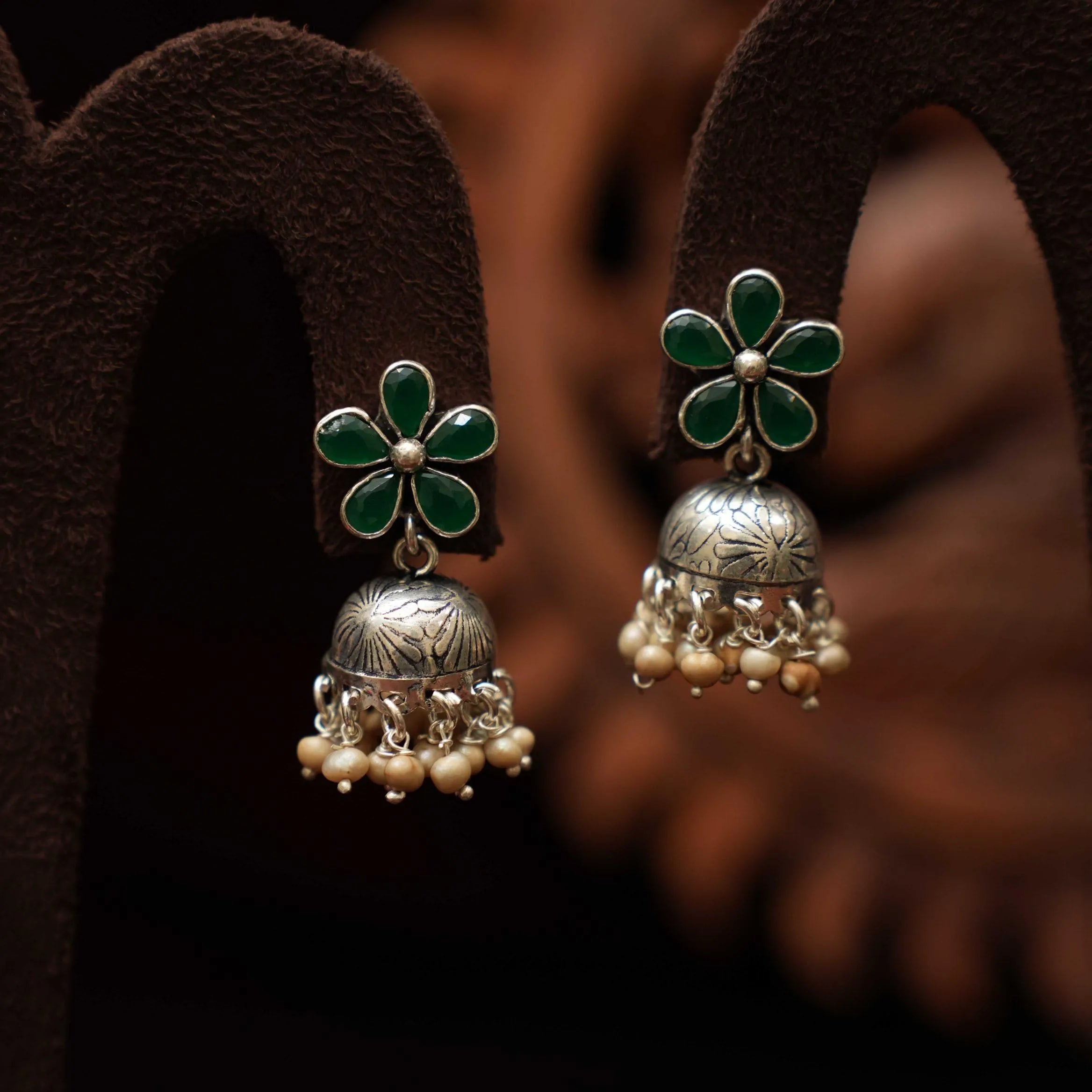 Aamani Silver Jhumka Earrings - Evara