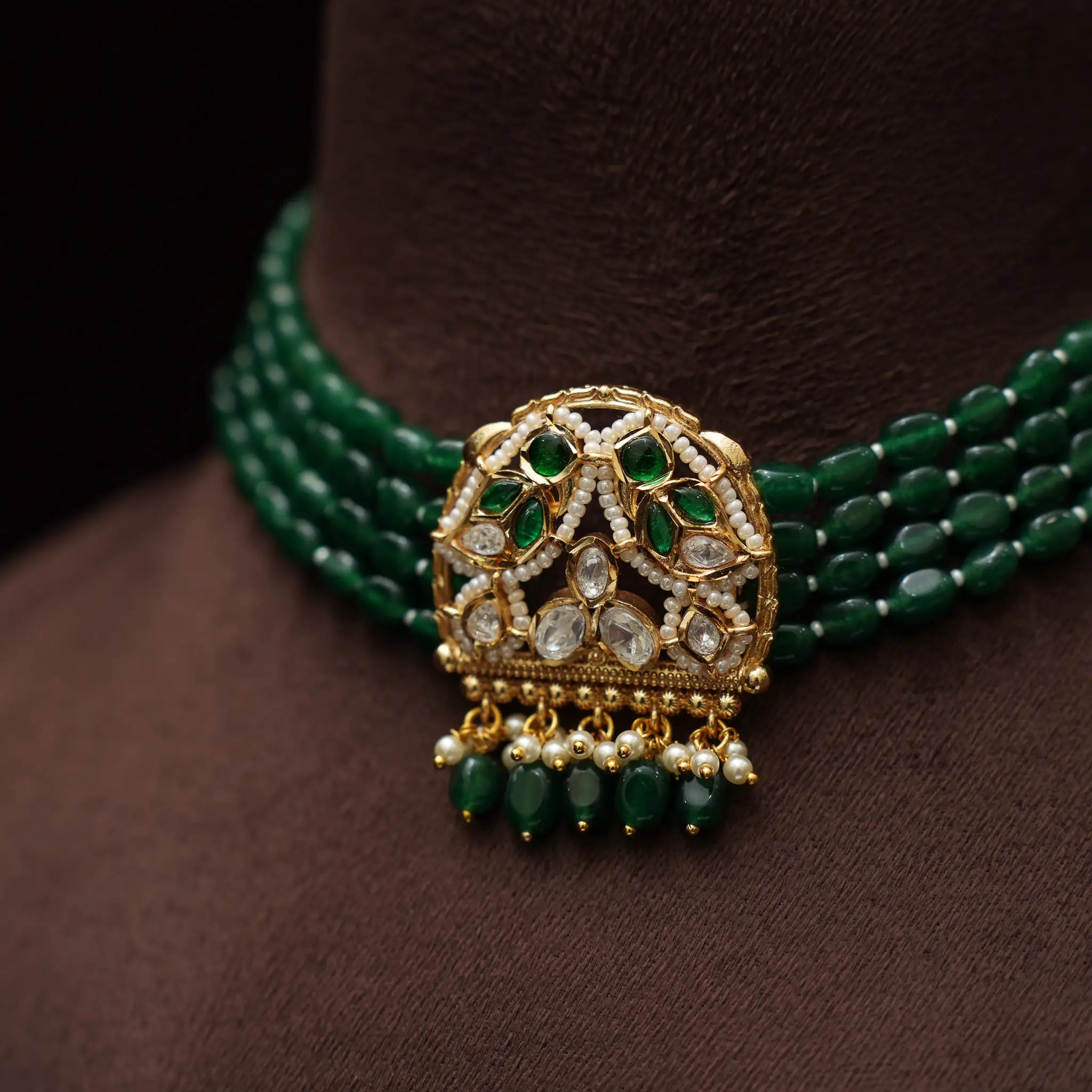 Aapti Beaded Choker - Green