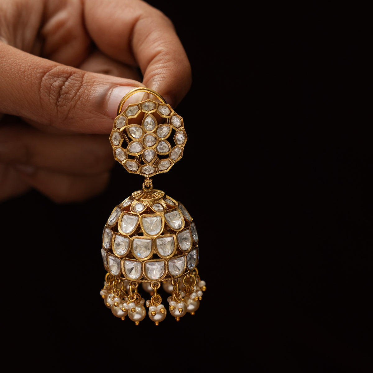 Aarika Polki Jhumka Earrings