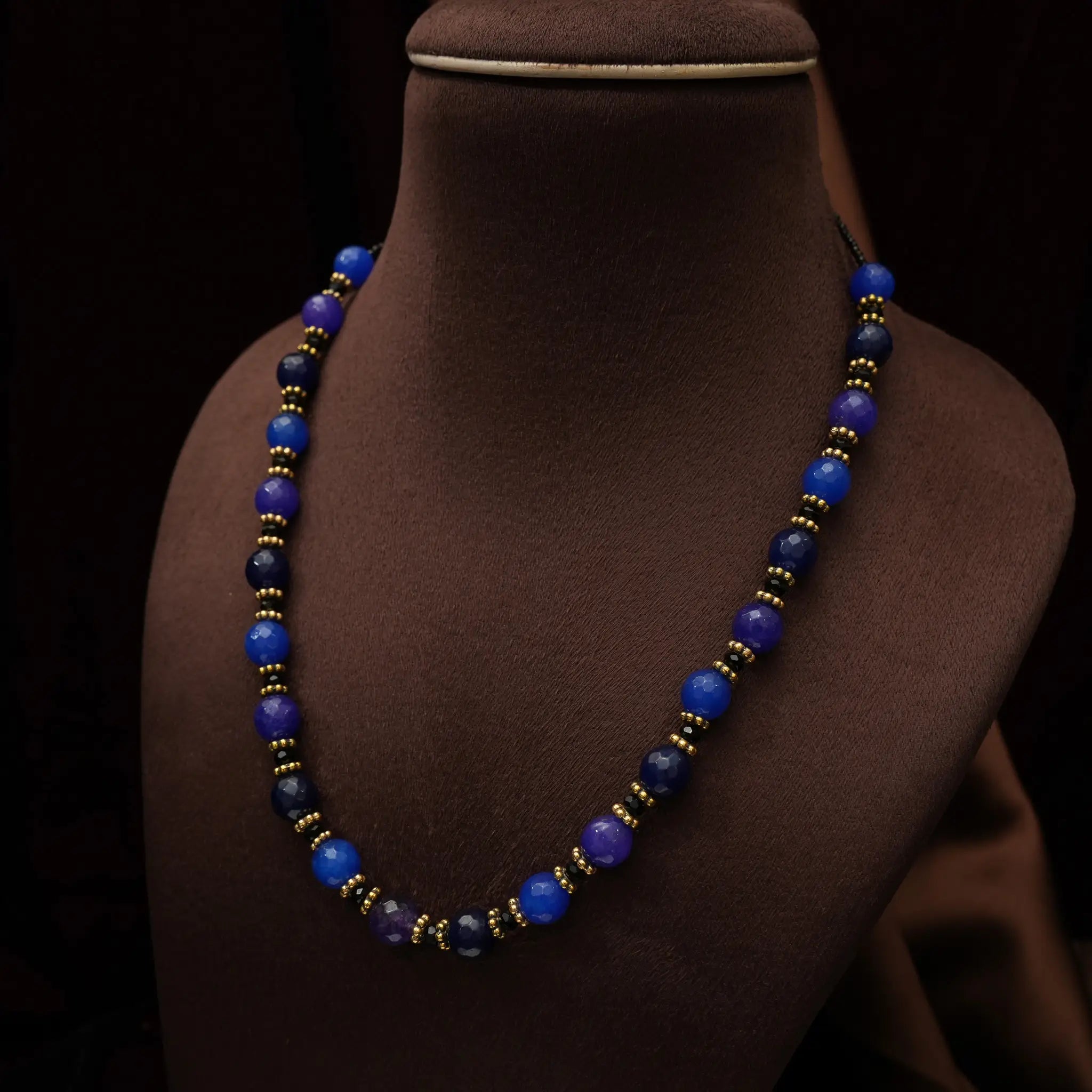 Aarti Beaded Necklace - Blue