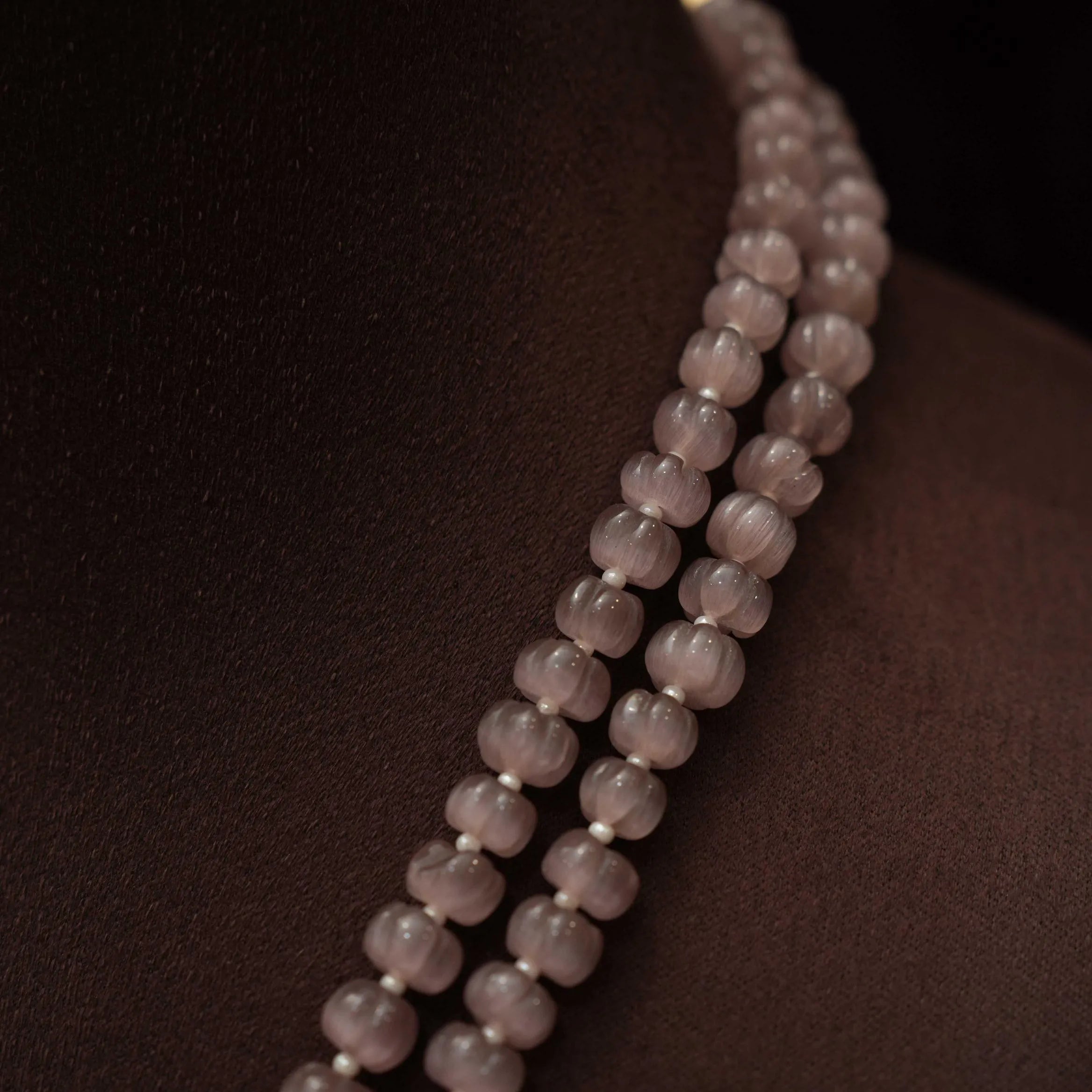 Aarushi Polki Beaded Necklace - Pink