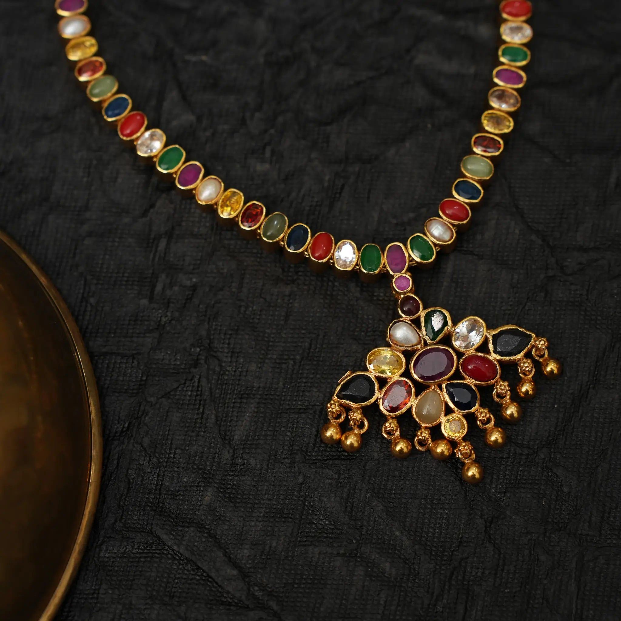 Aarvitha Silver Reversible Necklace