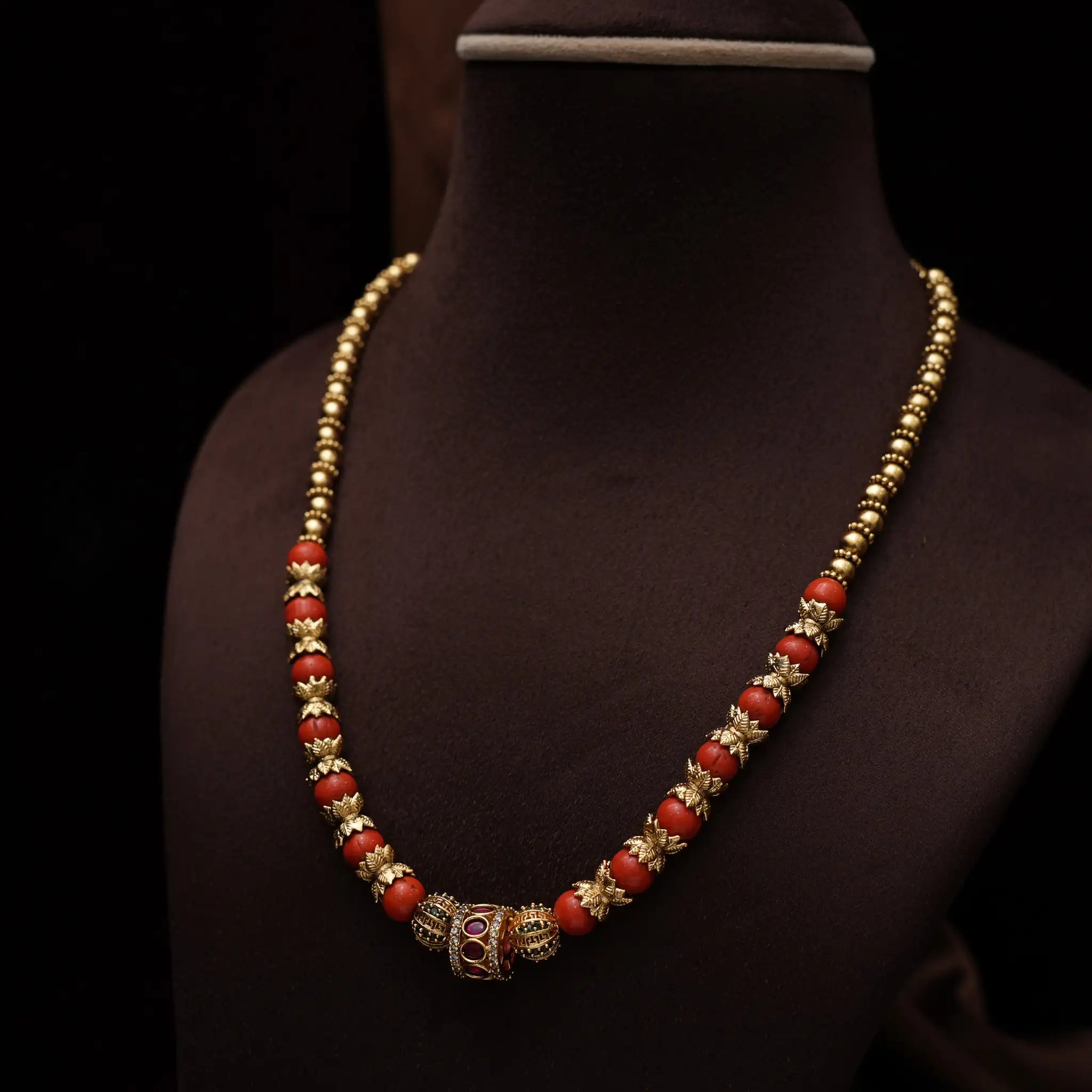 Aarya Antique Coral Necklace
