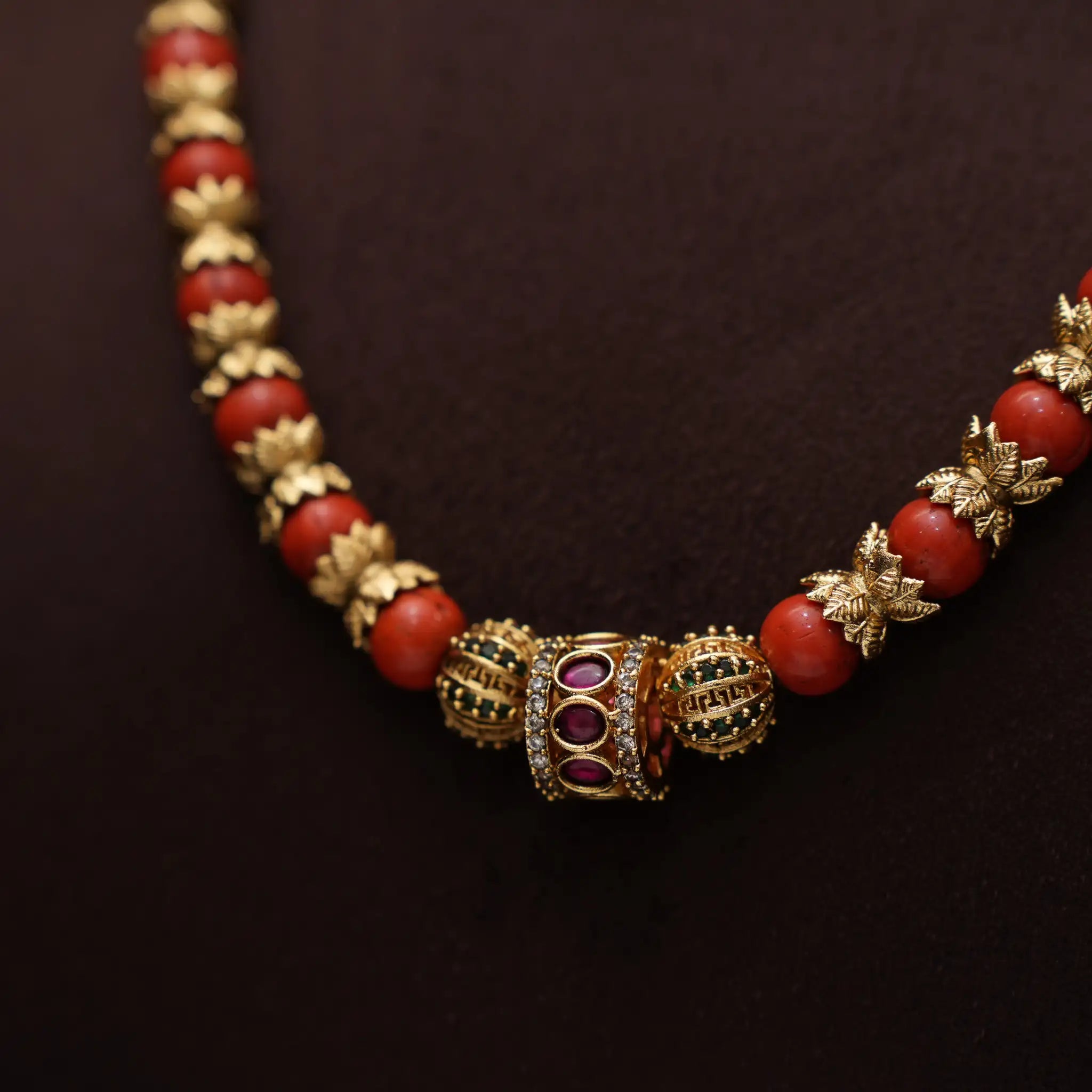 Aarya Antique Coral Necklace