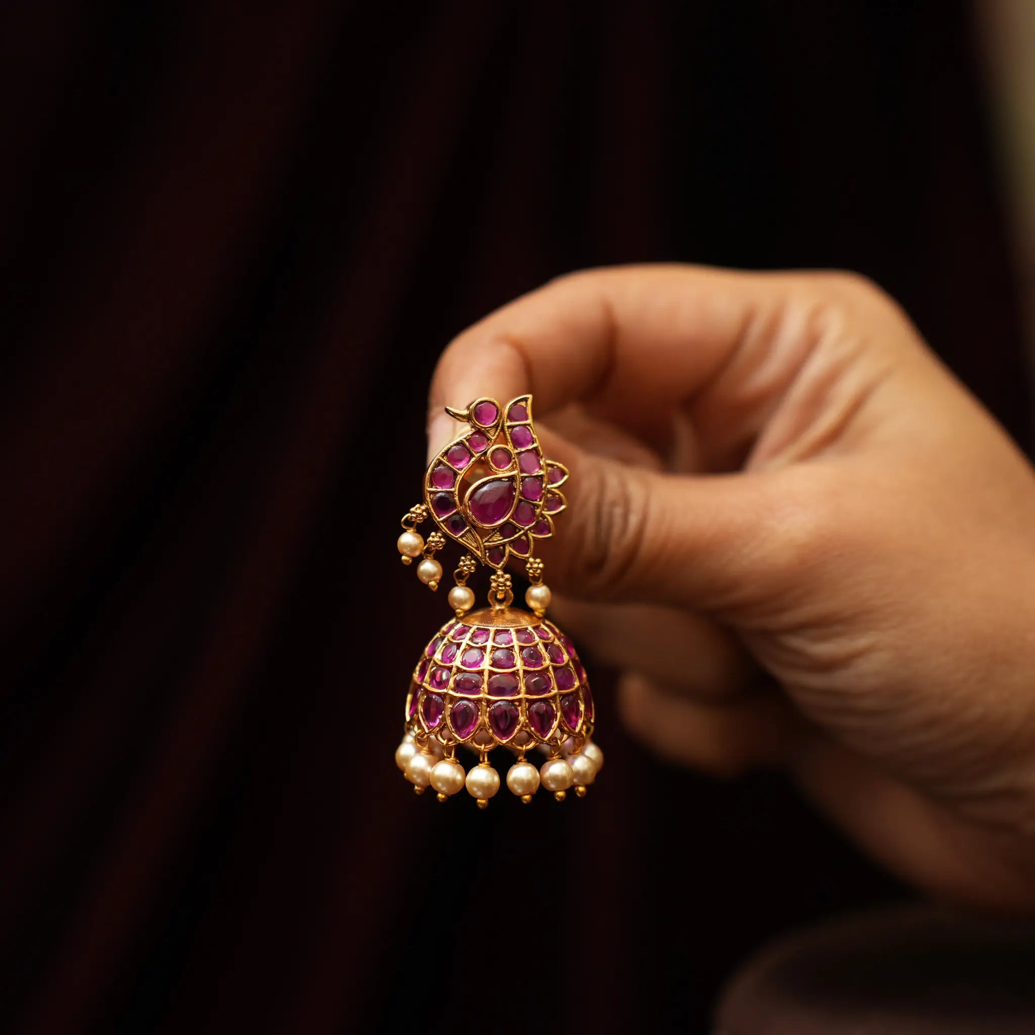 Aavya Antique Jhumka Earrings