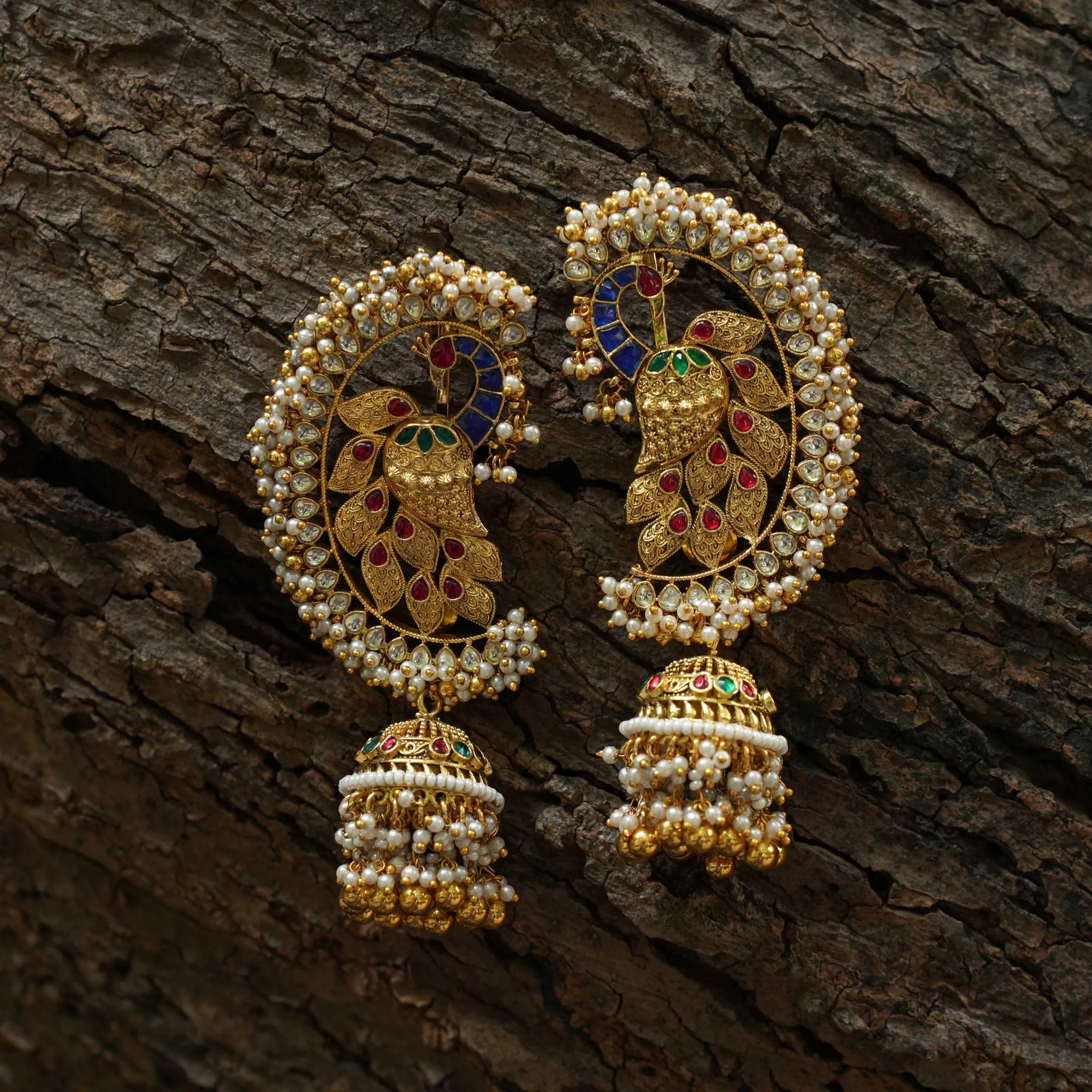 Achala Polki Jhumka Earrings - Jay