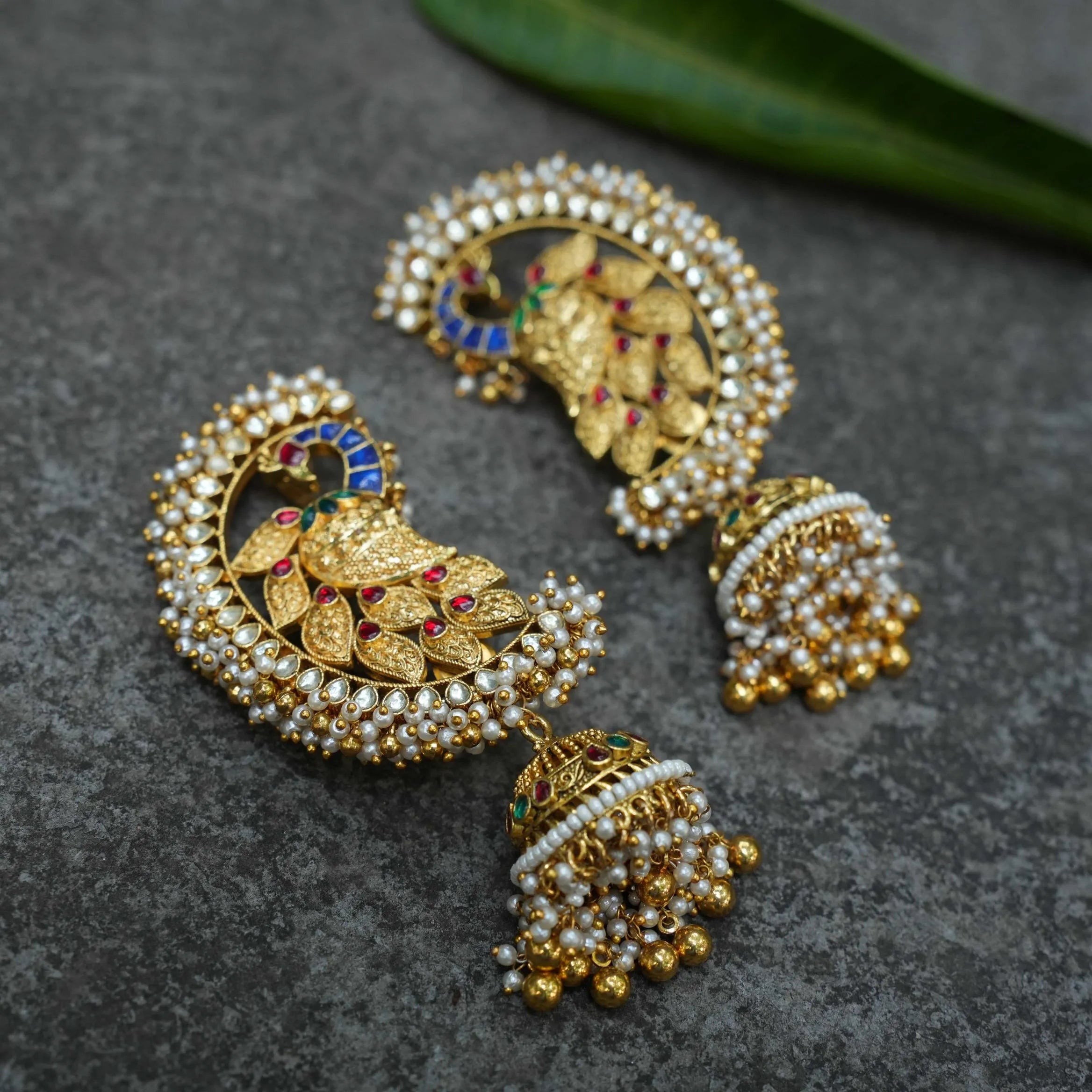 Achala Polki Jhumka Earrings - Jay