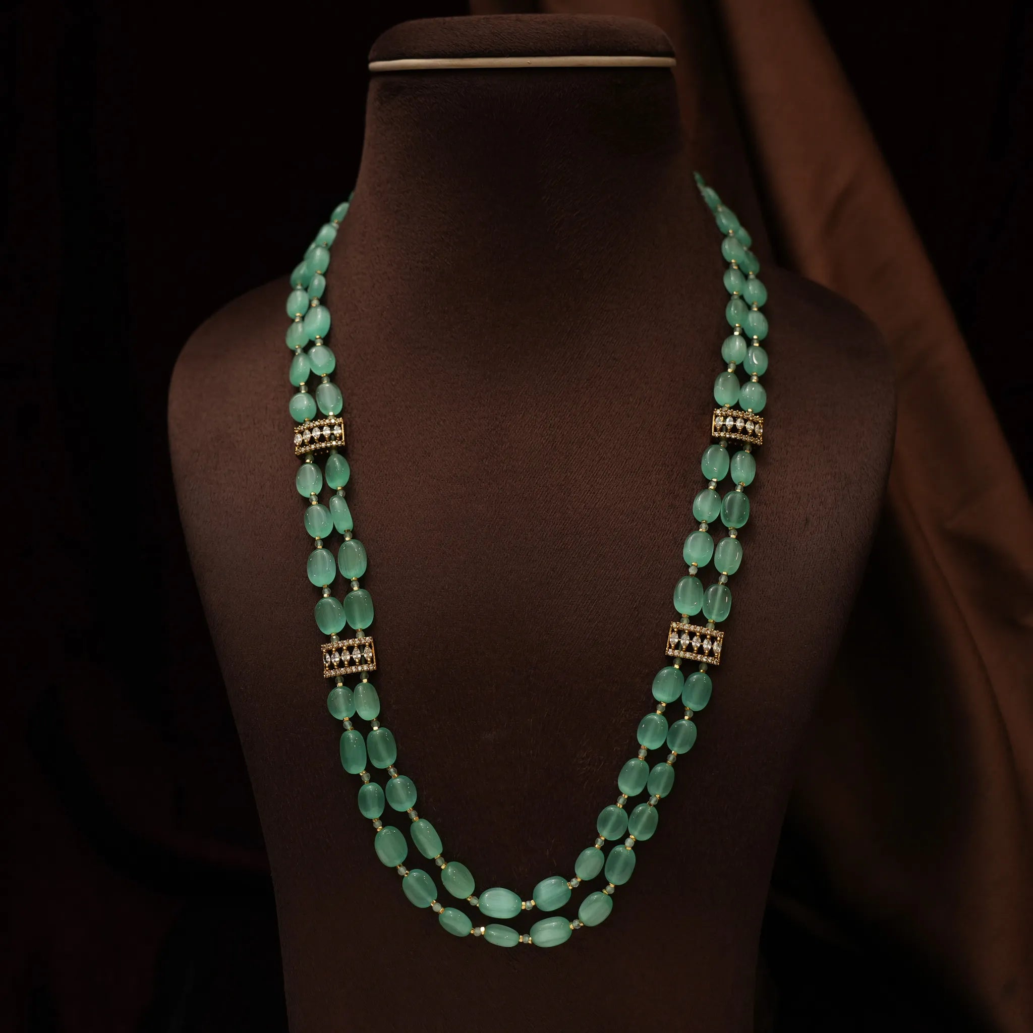 Adhiratha Beaded Necklace - Pastel Blue