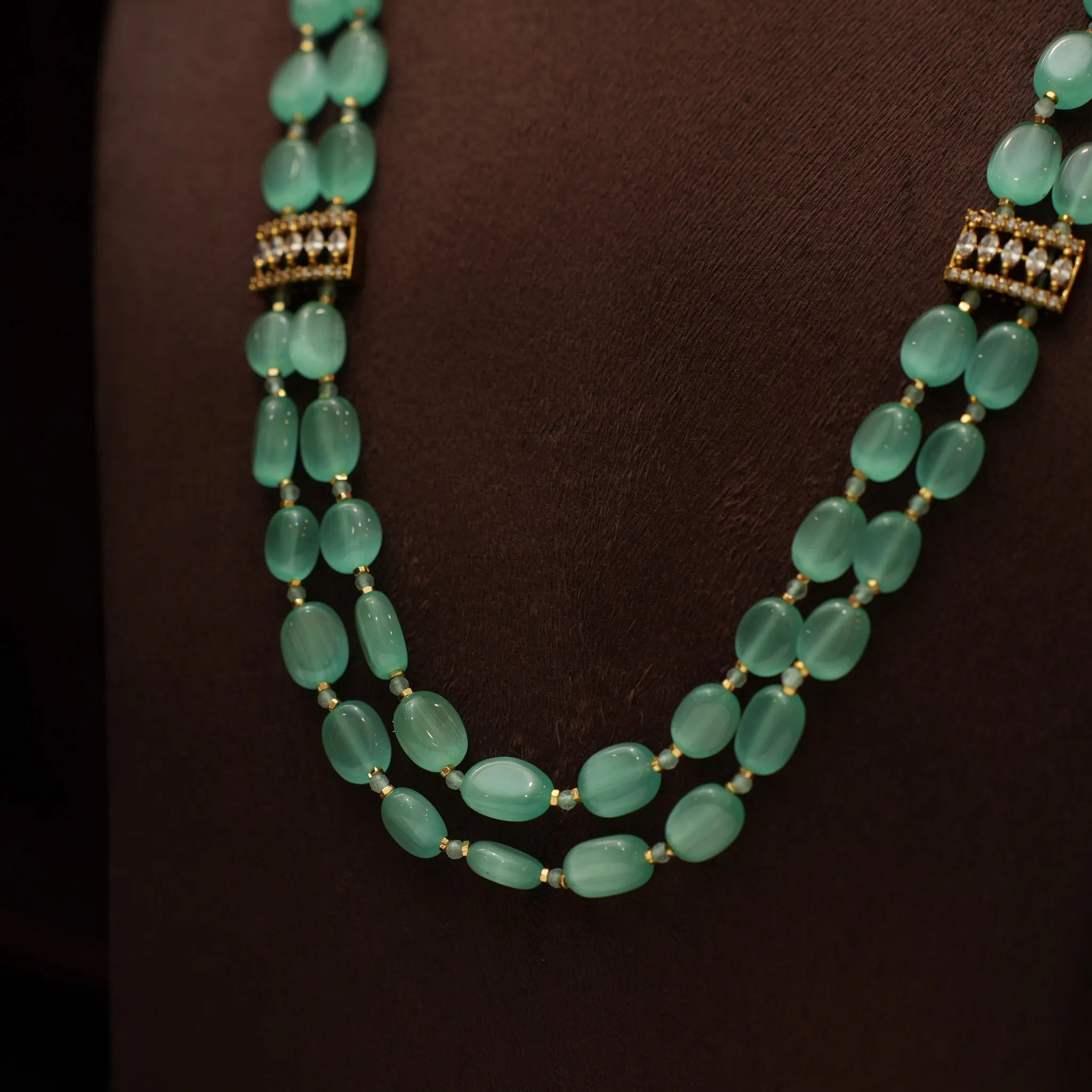 Adhiratha Beaded Necklace - Pastel Blue