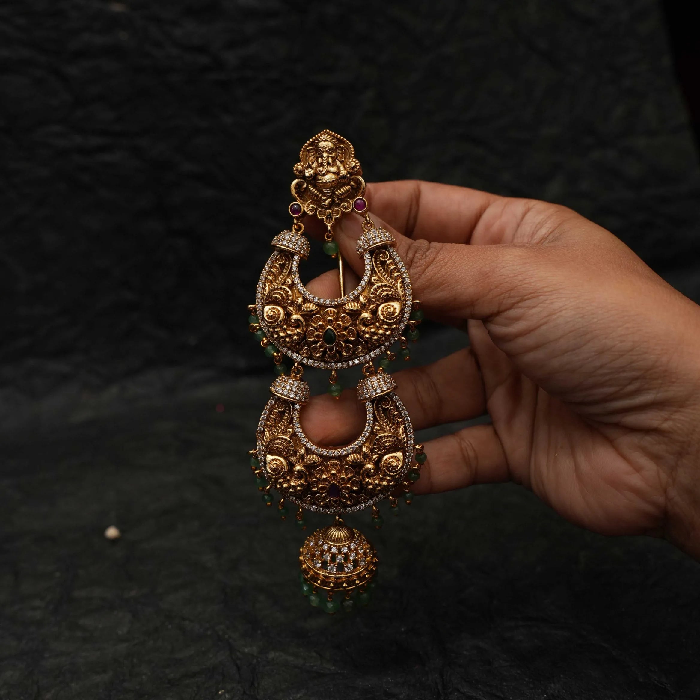Adira Antique Jadai Billai / Hair Brooch