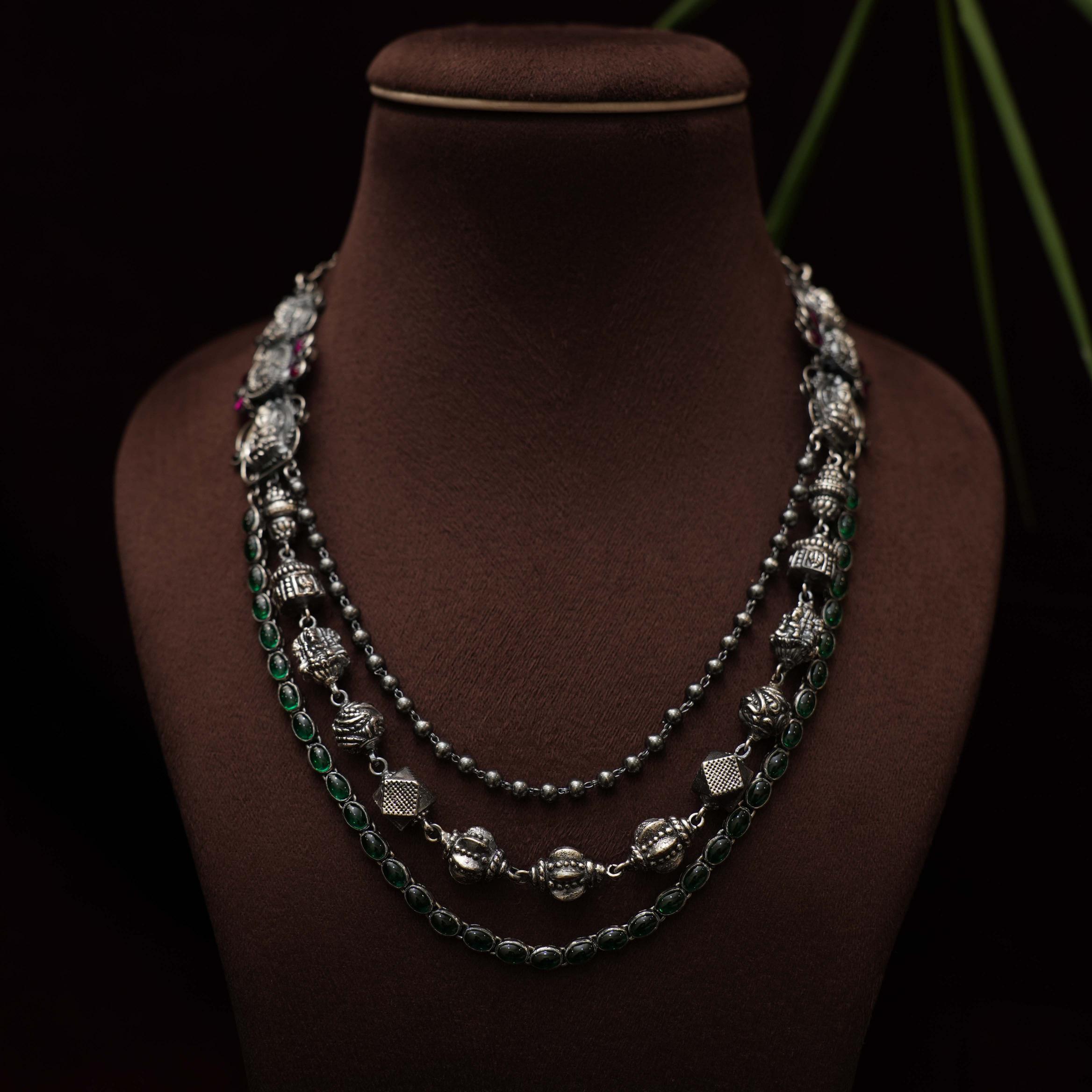 Advait Silver Necklace - Rimli Boutique