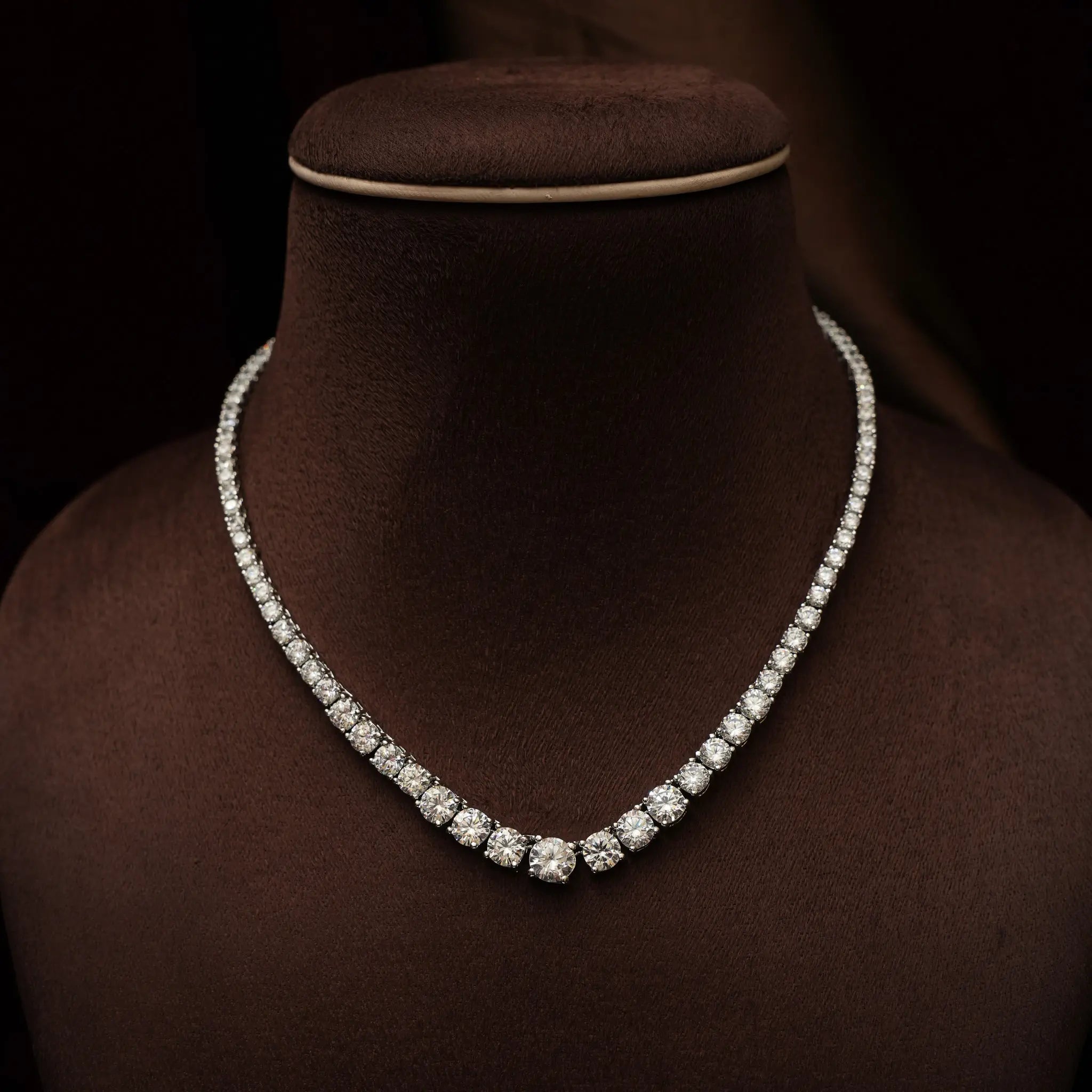 Agam Zircon Necklace - Single Layered