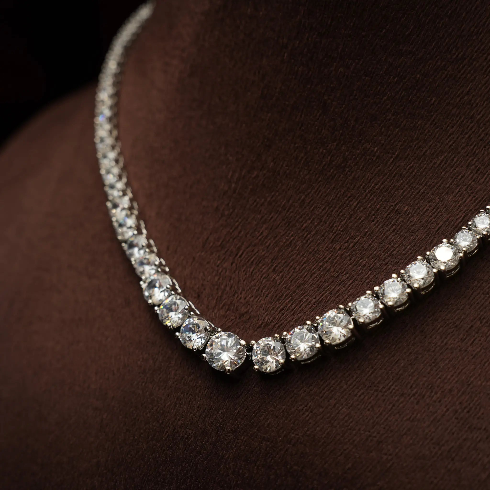 Agam Zircon Necklace - Single Layered