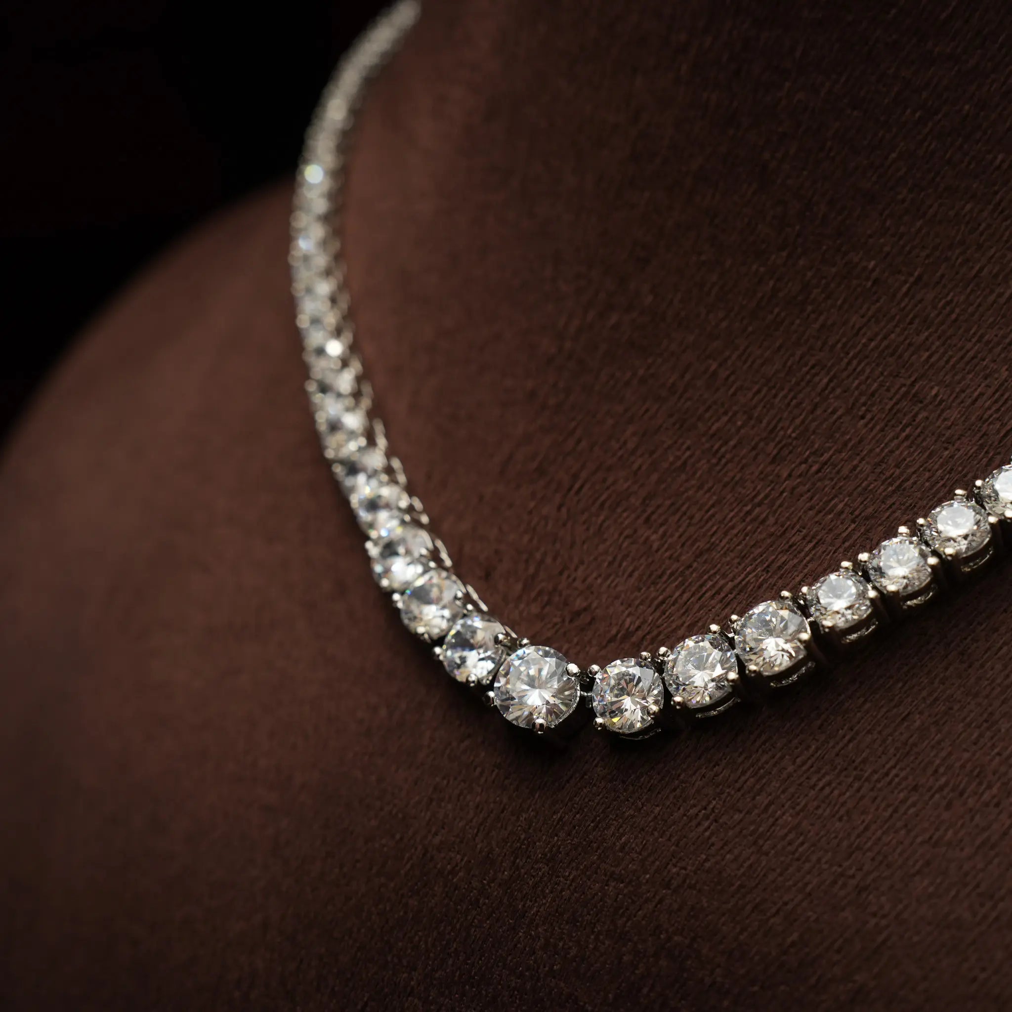 Agam Zircon Necklace - Single Layered