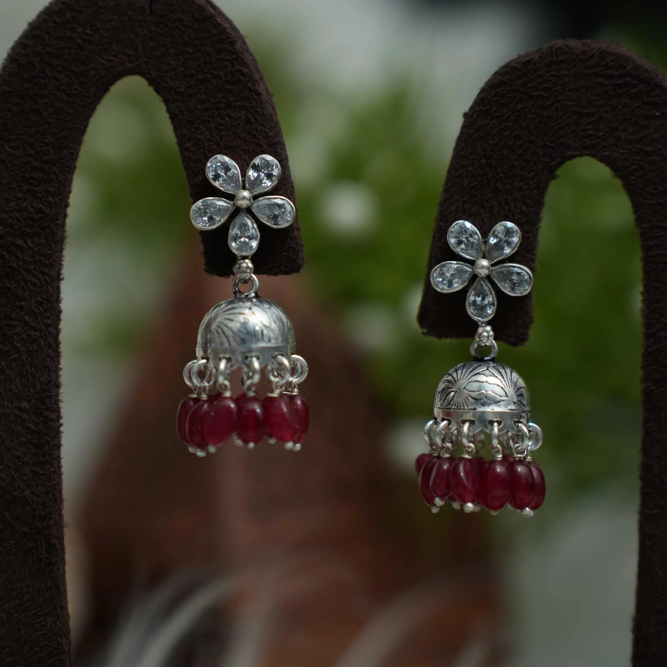 Aamani Silver Jhumka Earrings - Agastya