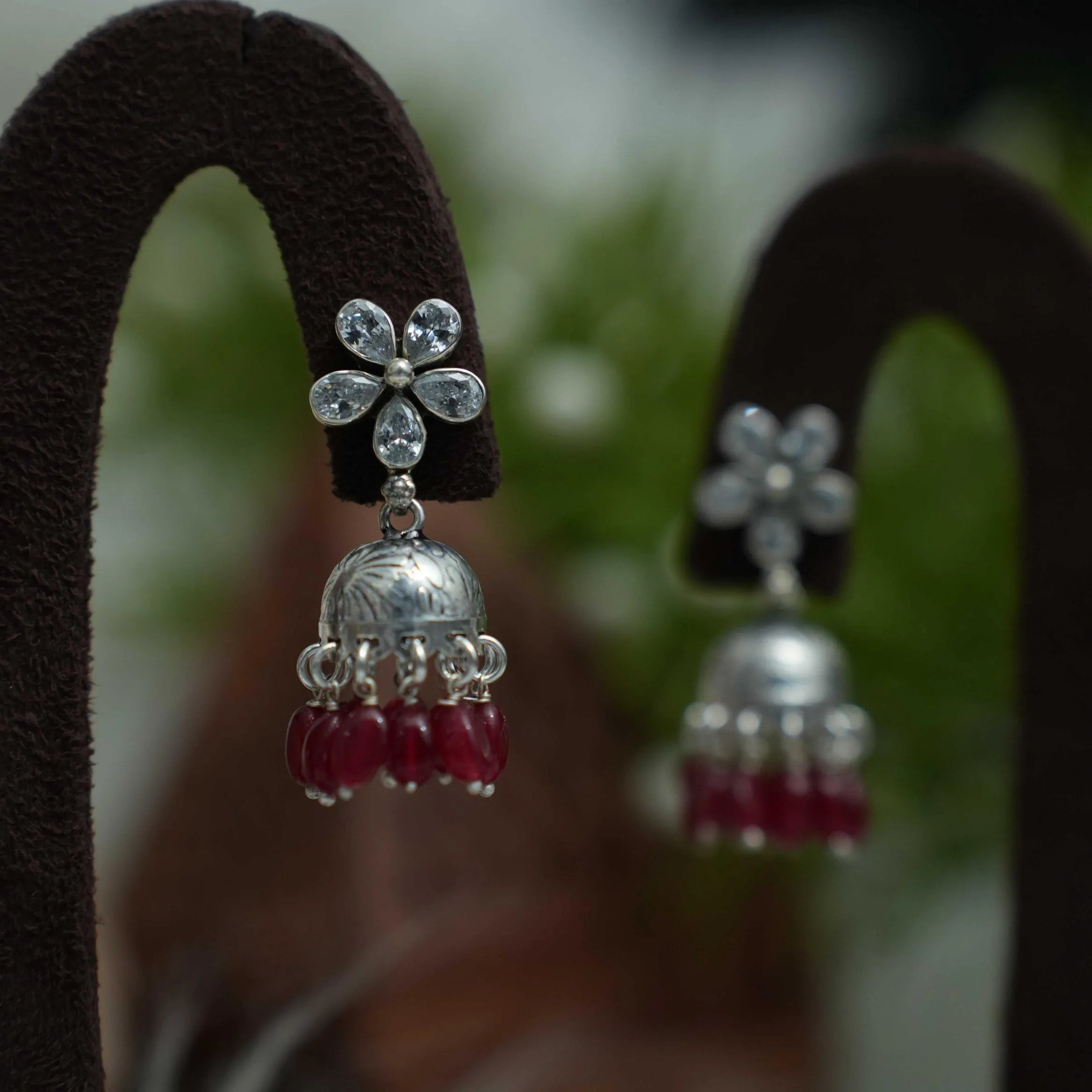 Aamani Silver Jhumka Earrings - Agastya