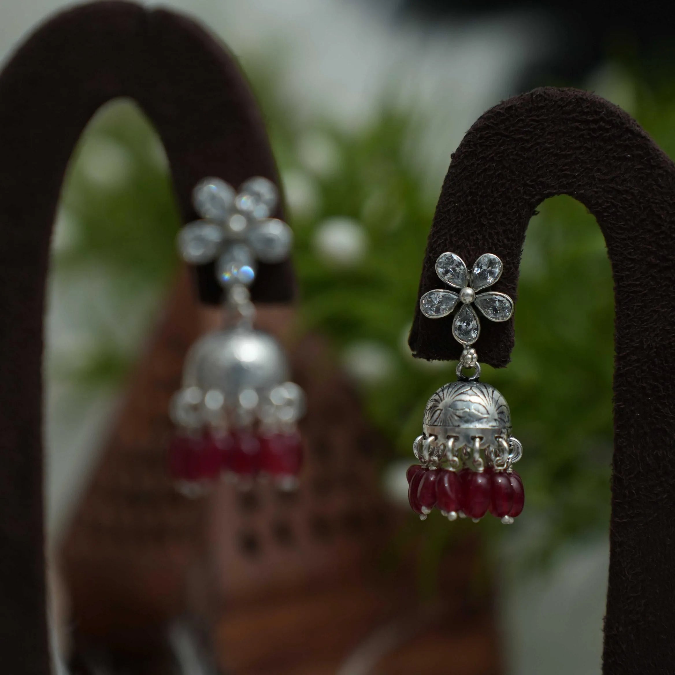 Aamani Silver Jhumka Earrings - Agastya