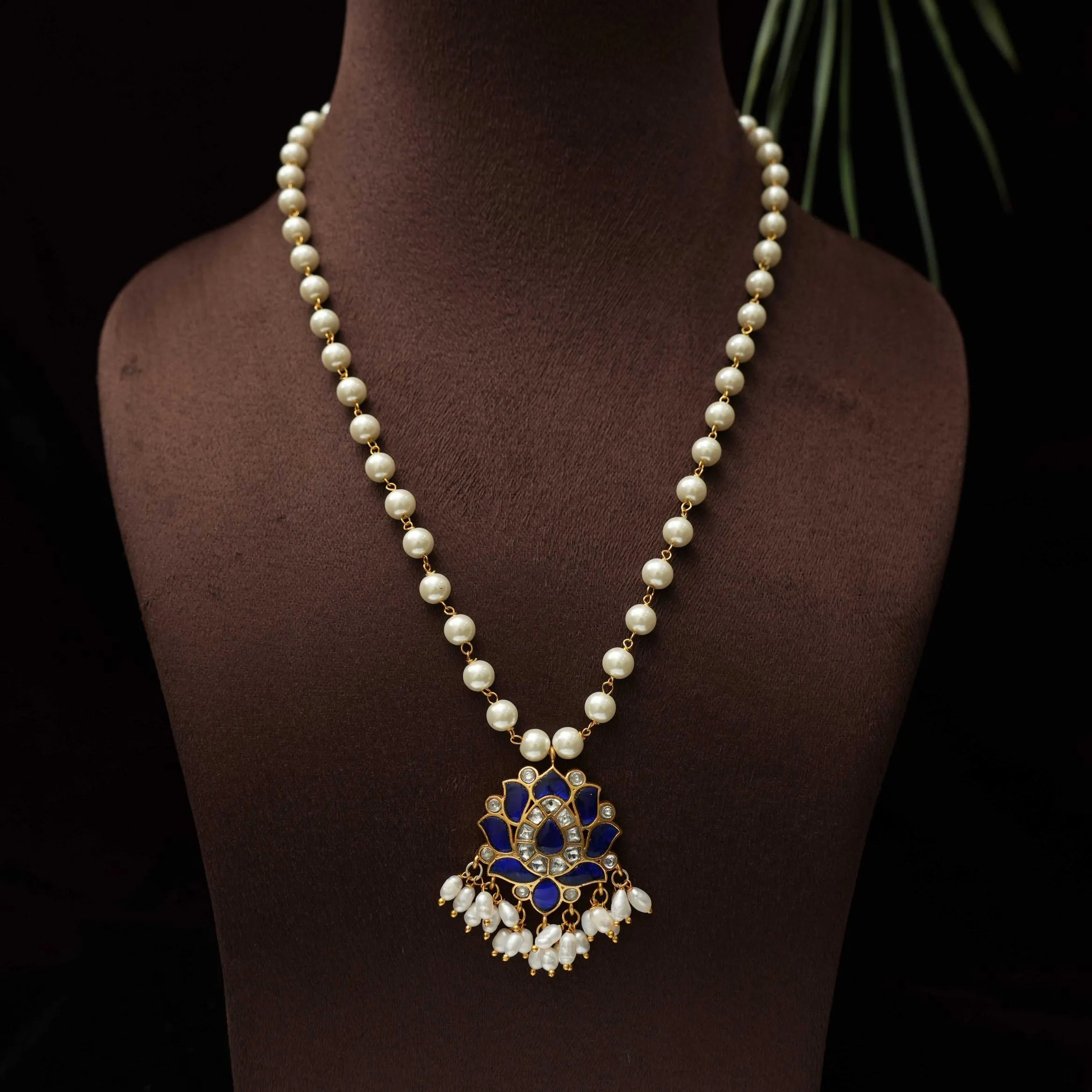 Ahalya Pearl Polki Necklace