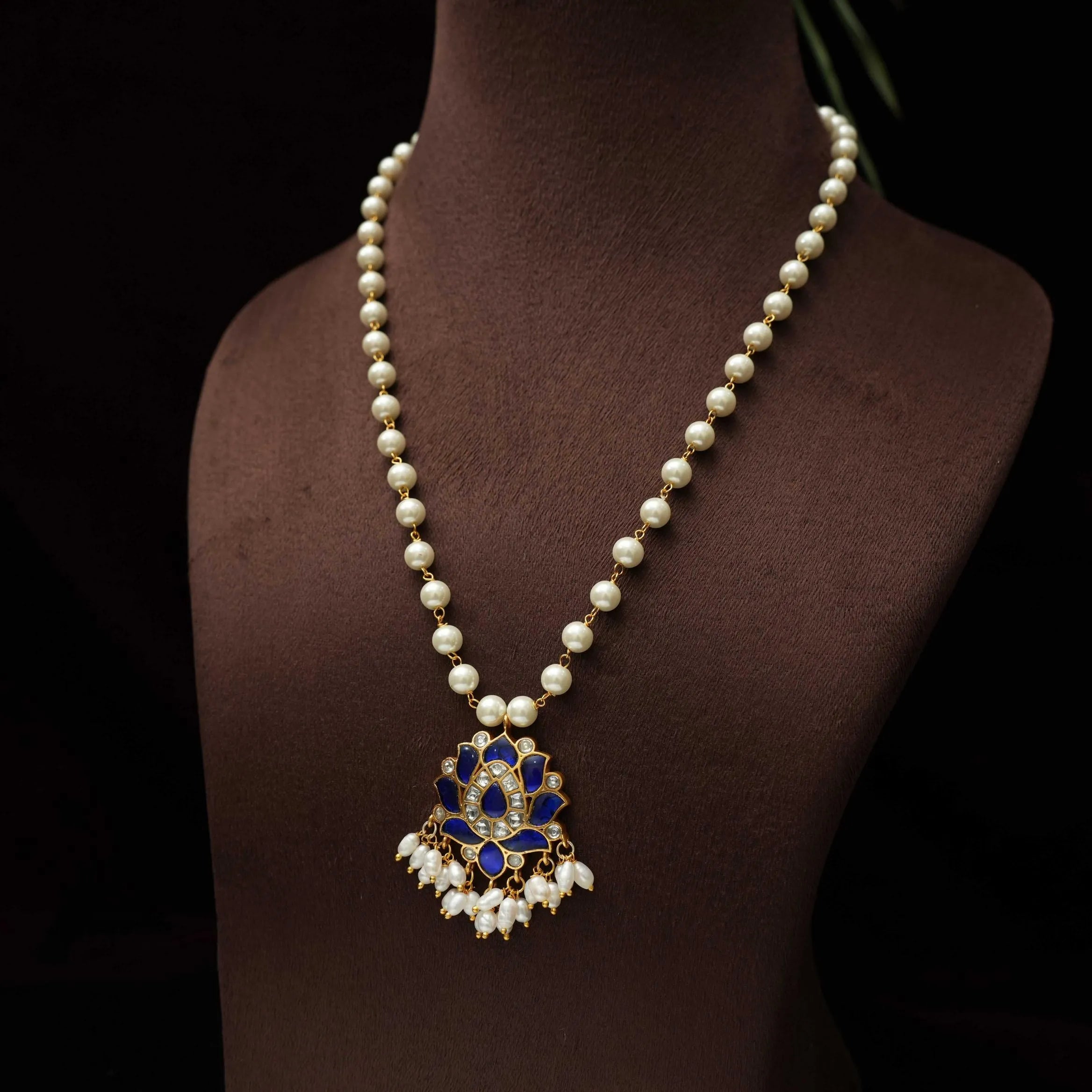 Ahalya Pearl Polki Necklace