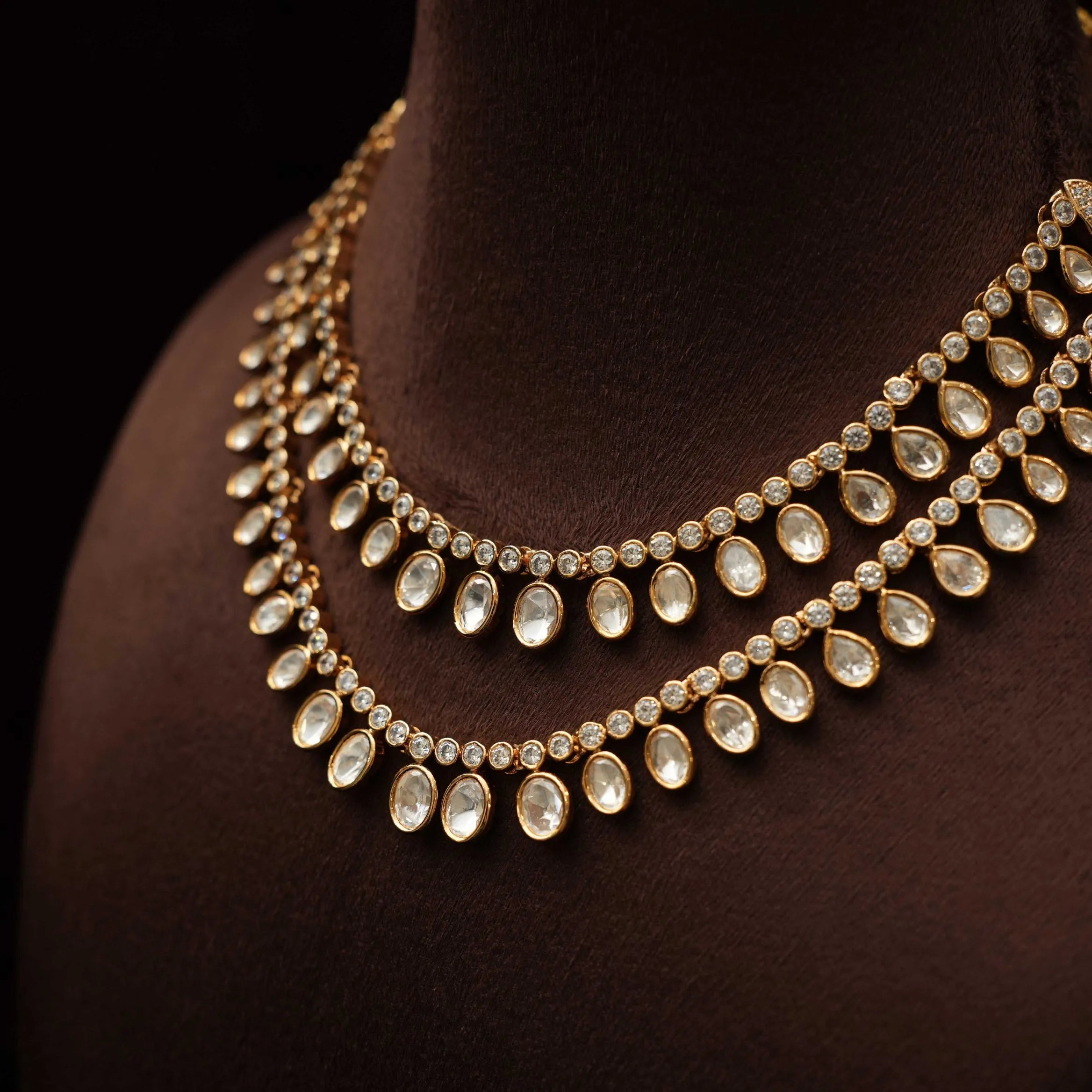 Ahar Layered Polki Necklace