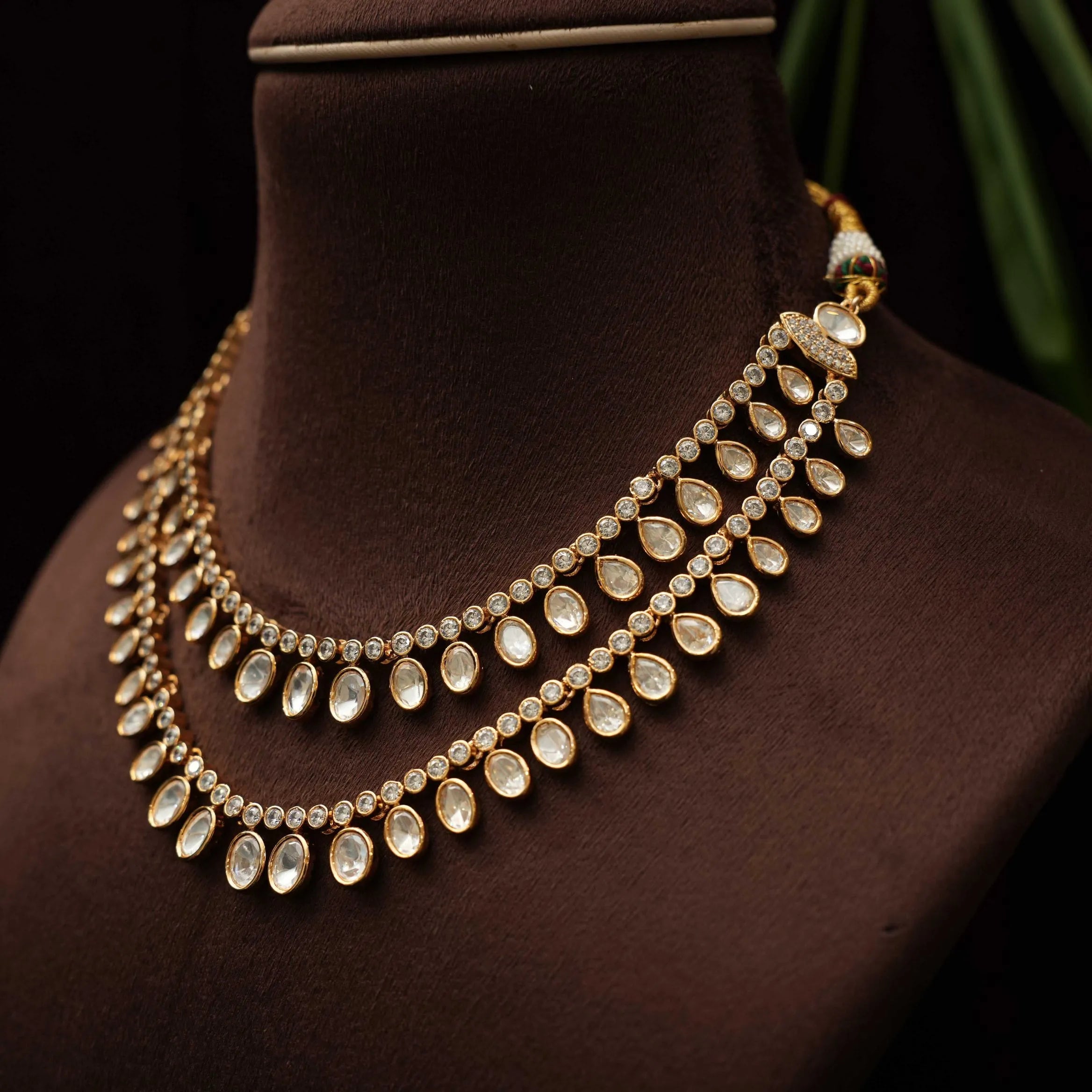 Ahar Layered Polki Necklace