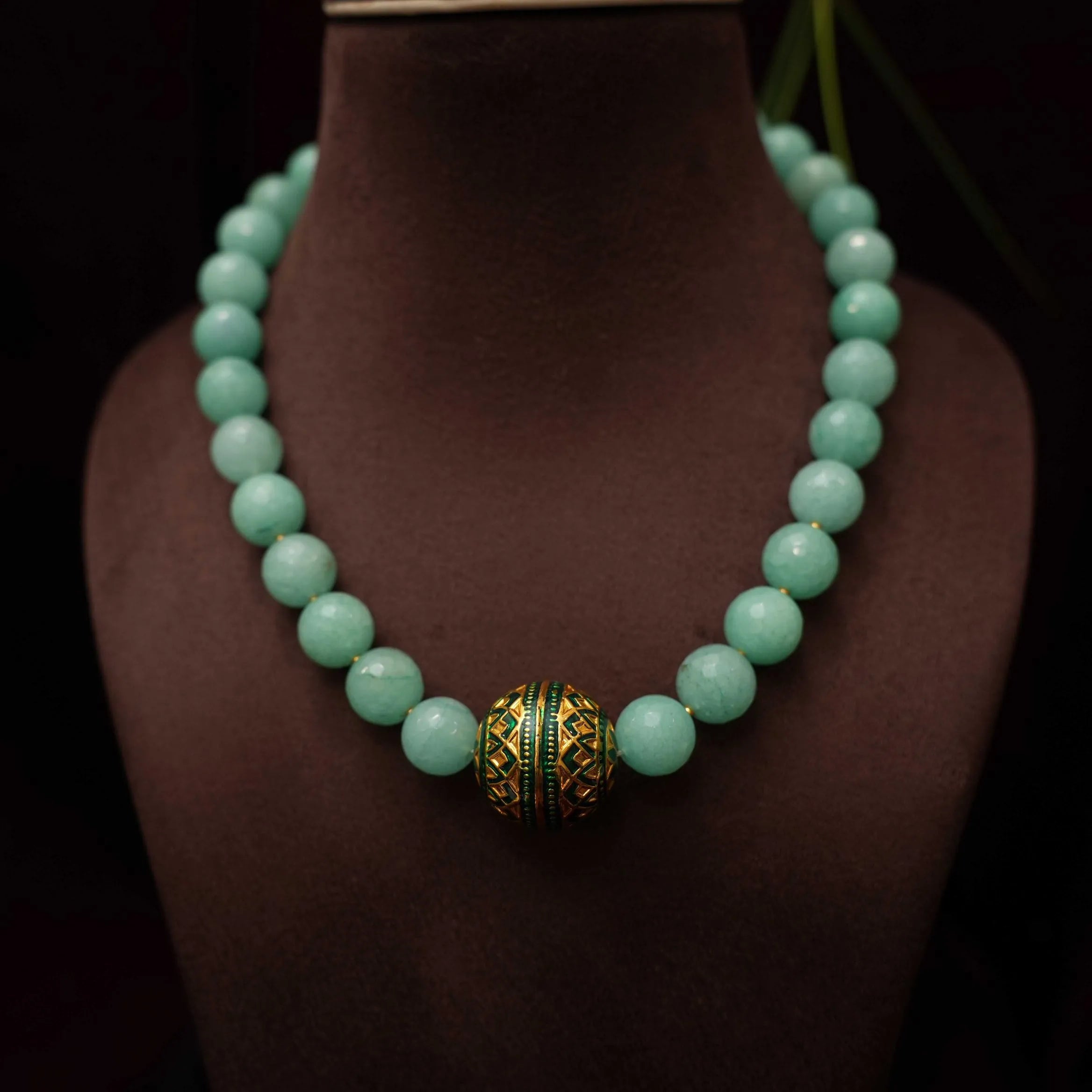 Aisha Beaded Necklace - Pastel Blue