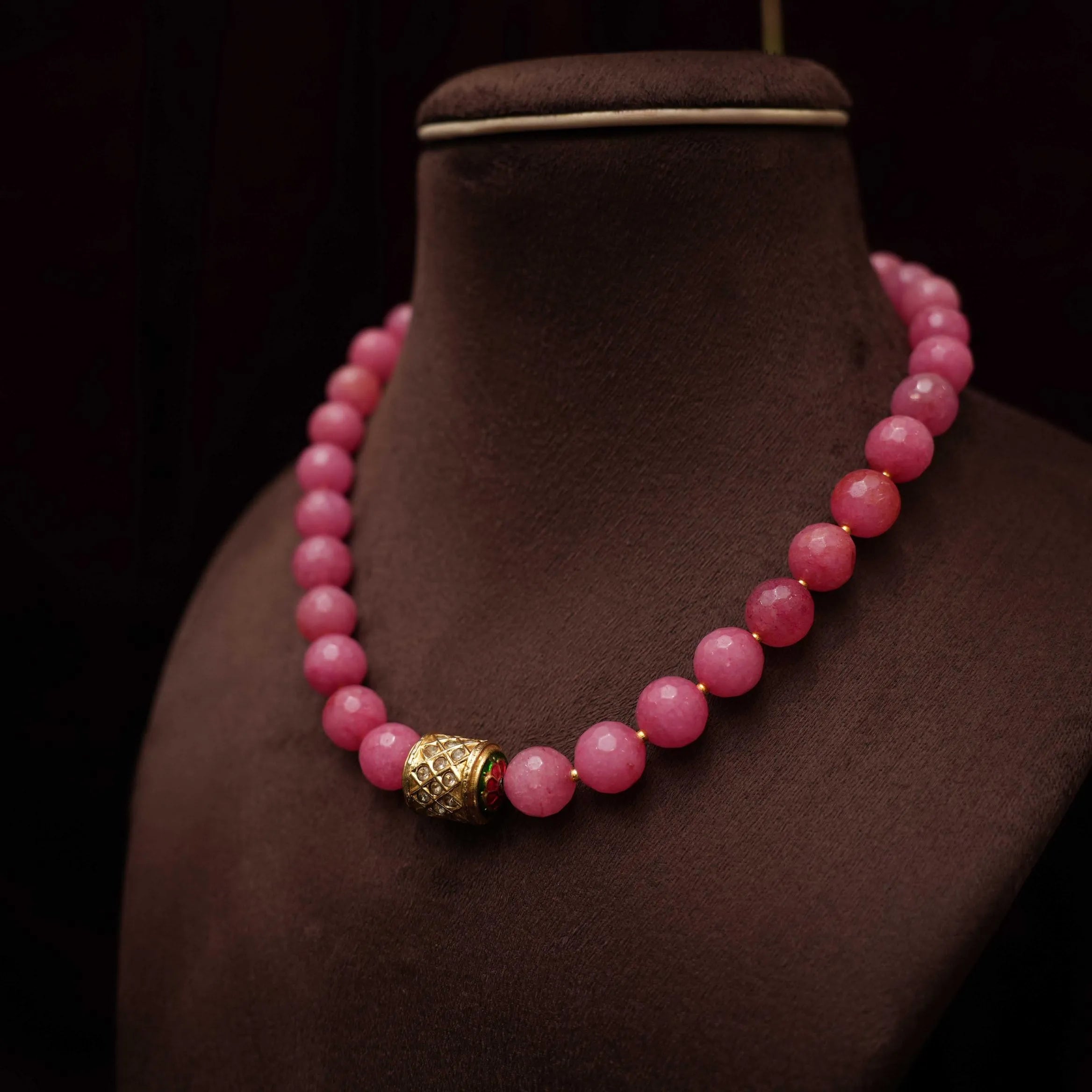 Aisha Beaded Necklace - Pastel Pink