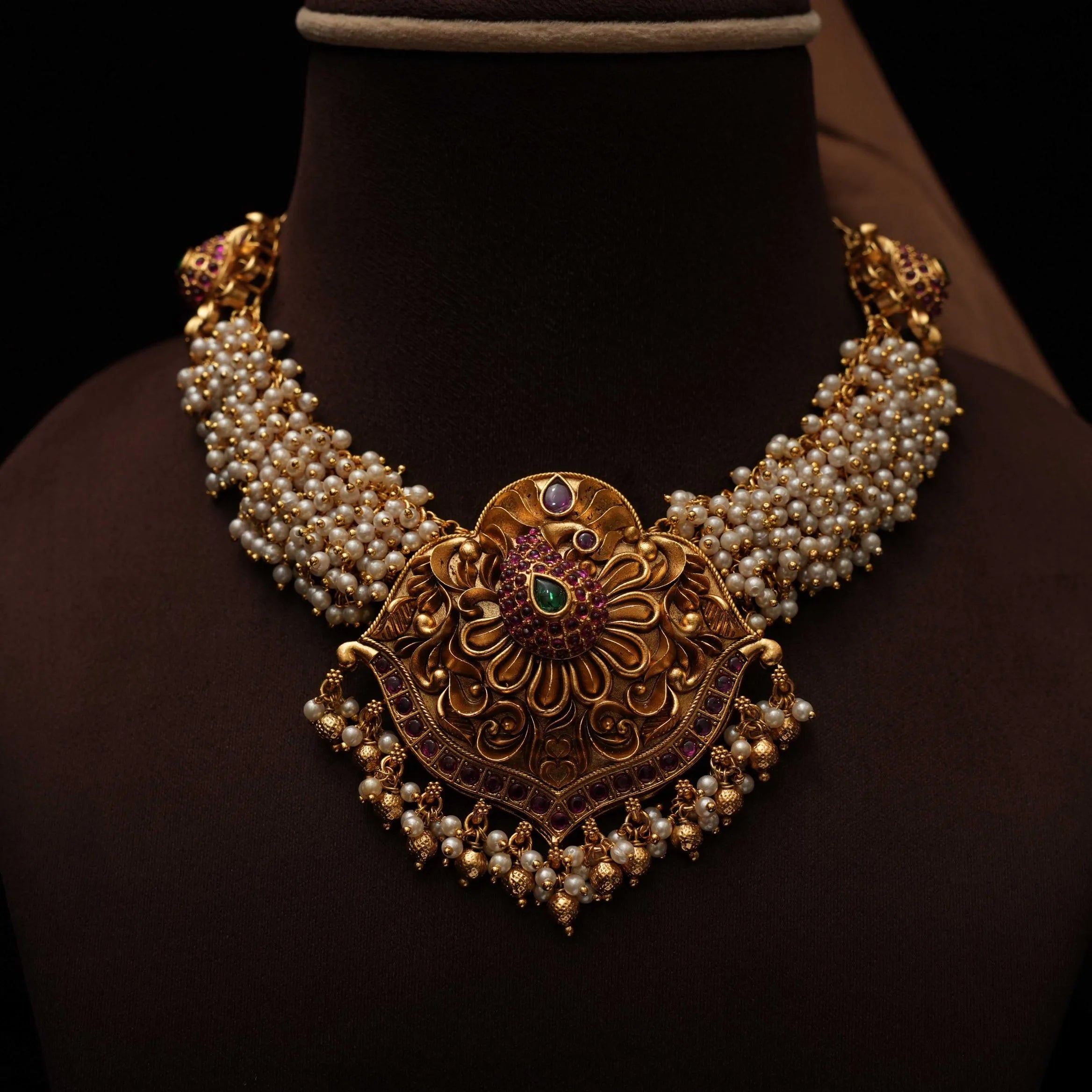 Ajju Pearl Antique Necklace