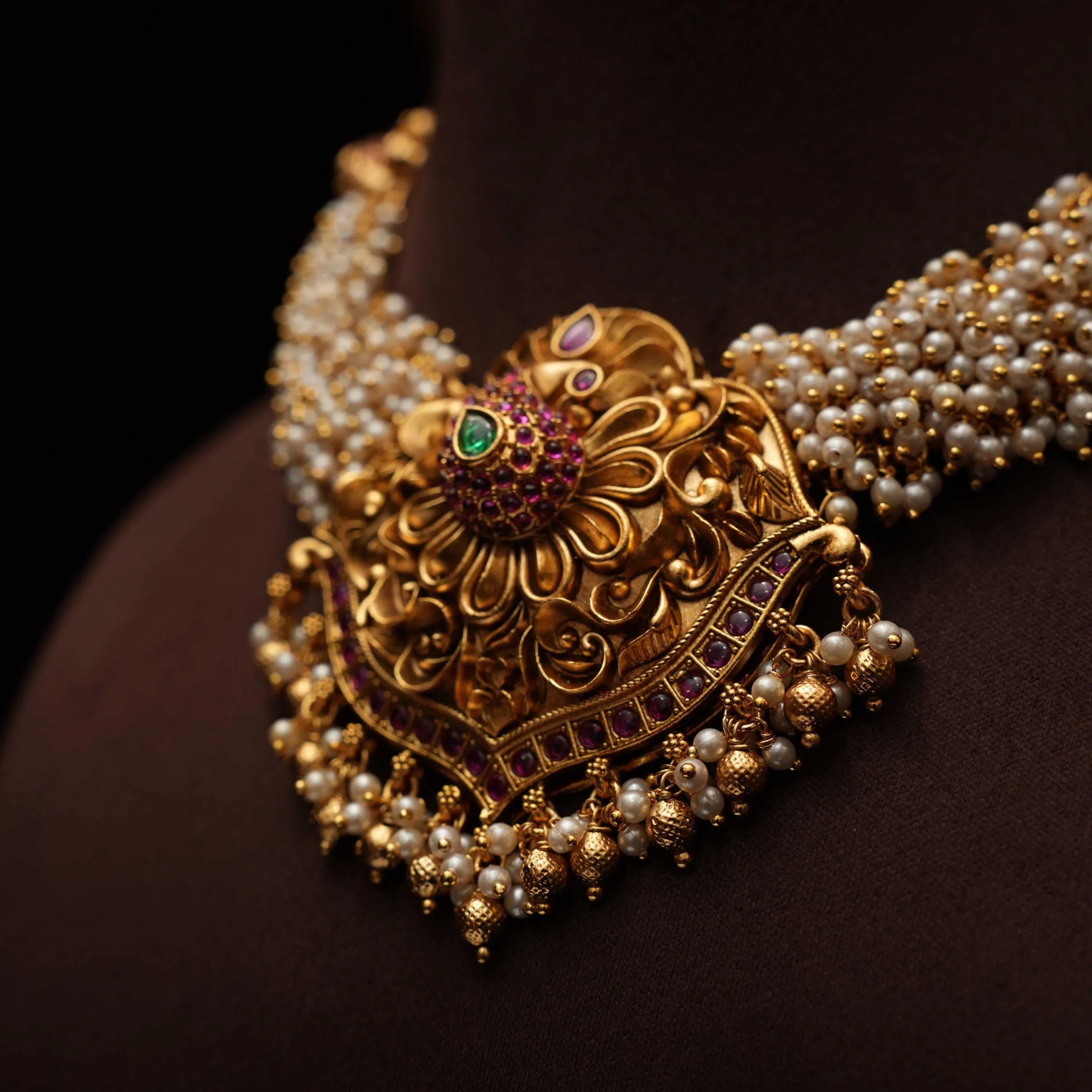 Ajju Pearl Antique Necklace