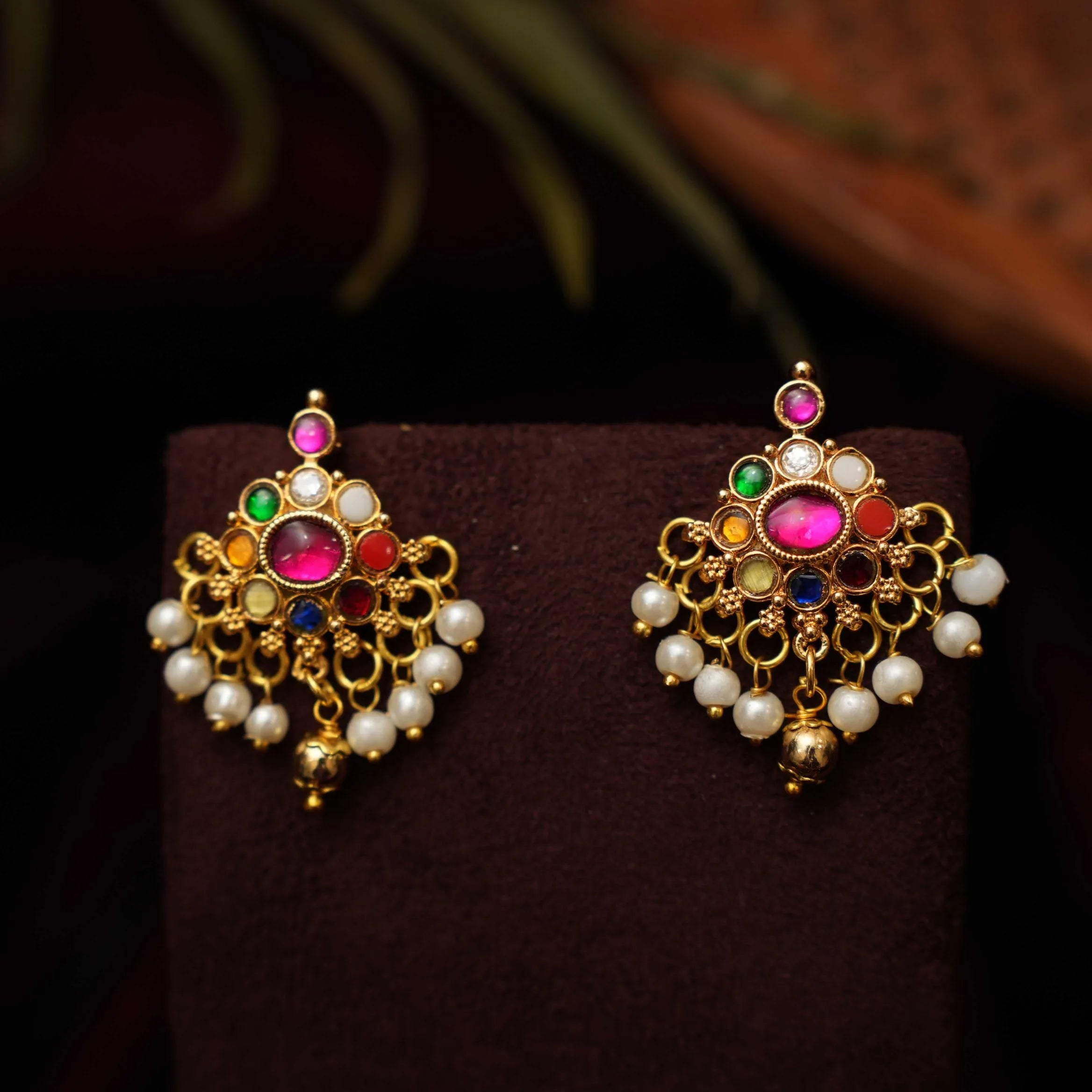 Akhila Antique Ear Stud - Rimli Boutique