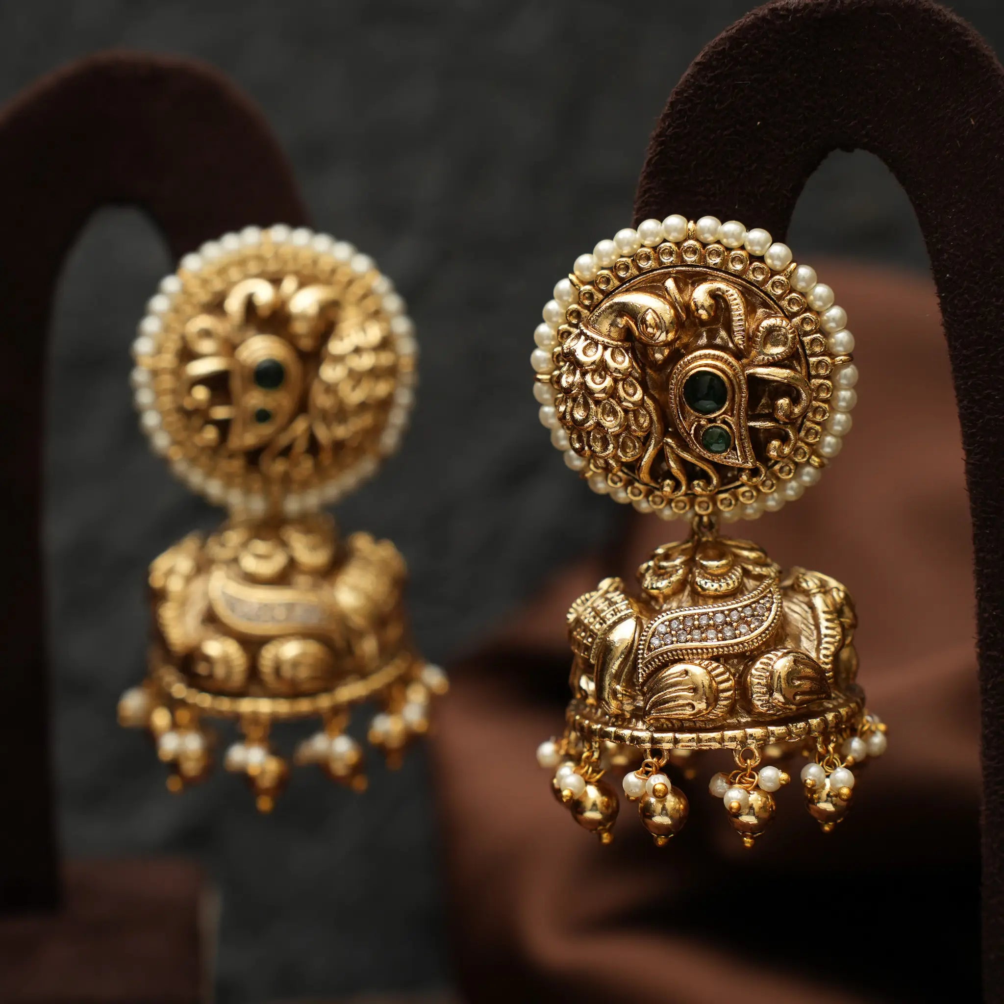 Aksatha Antique Jhumka Earrings