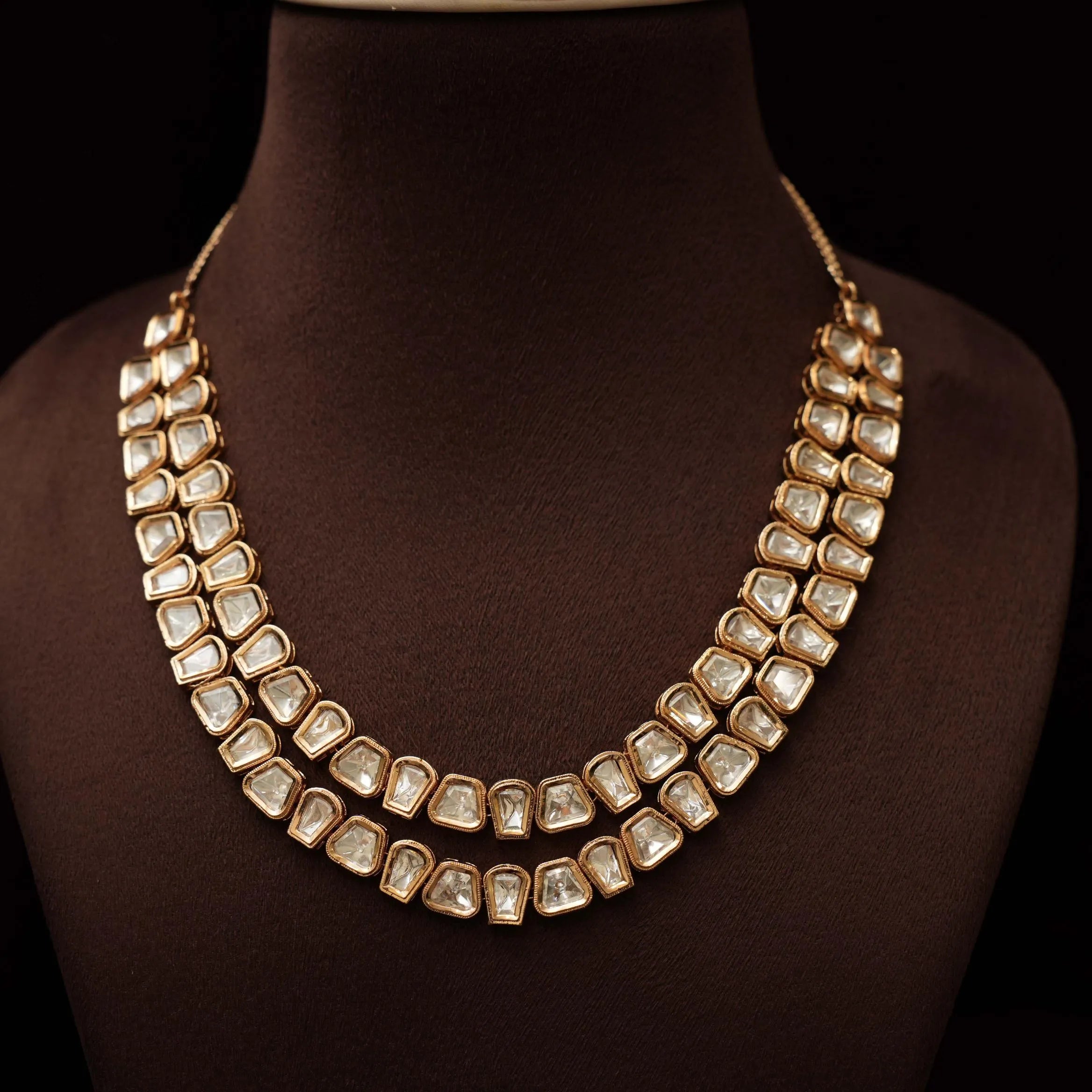 Alisha Layered Polki Necklace - Rimli Boutique