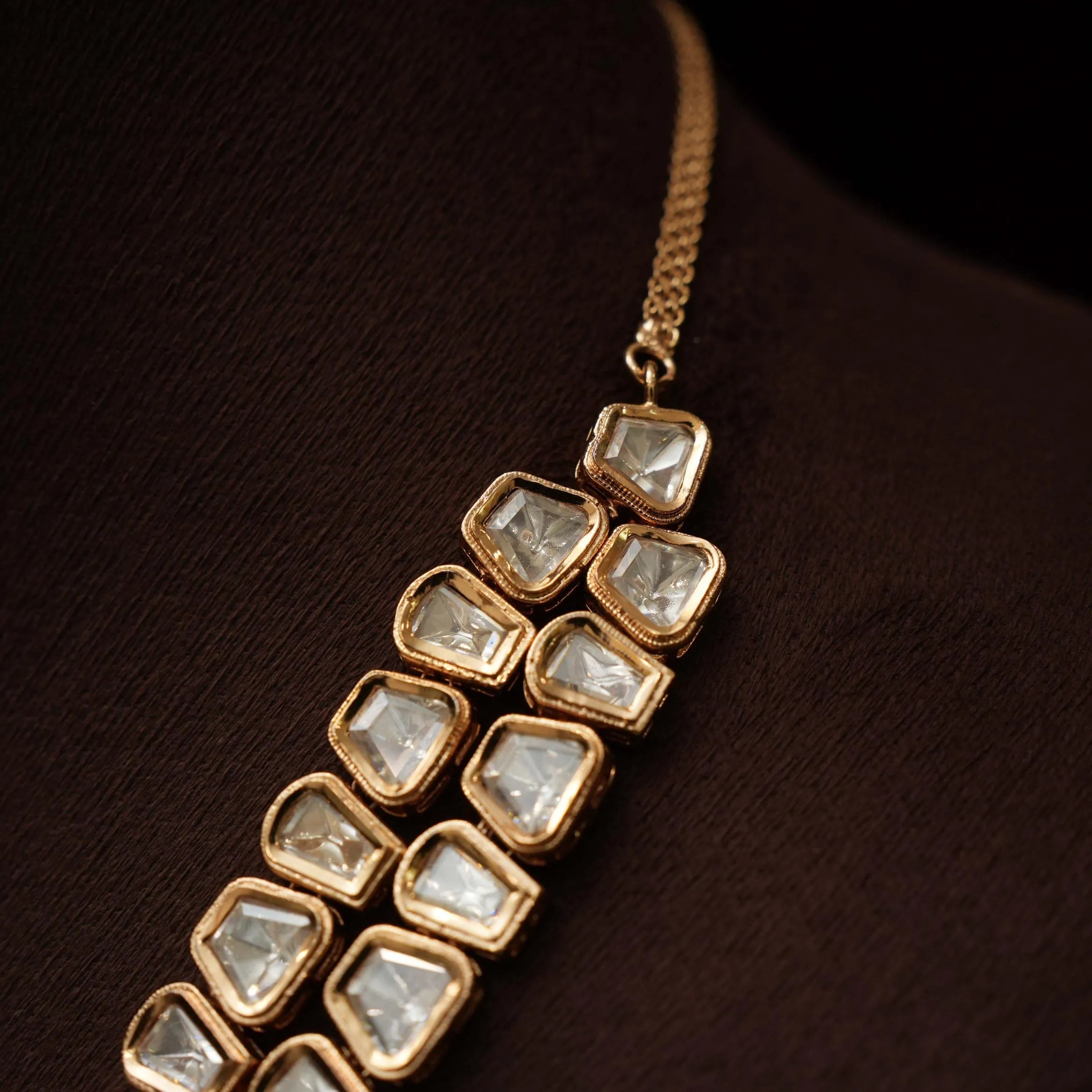 Alisha Layered Polki Necklace - Rimli Boutique