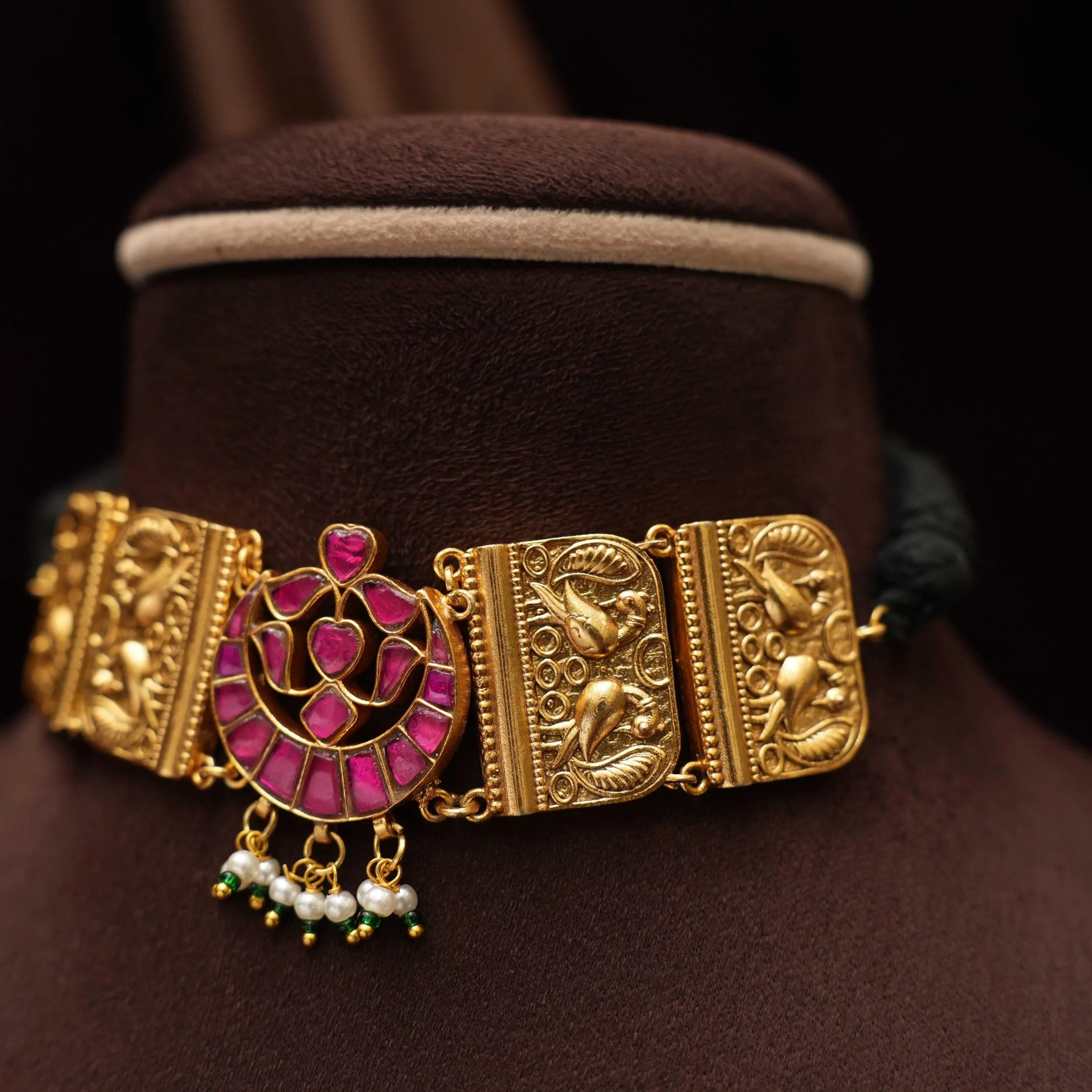 Ambika Antique Choker - Red