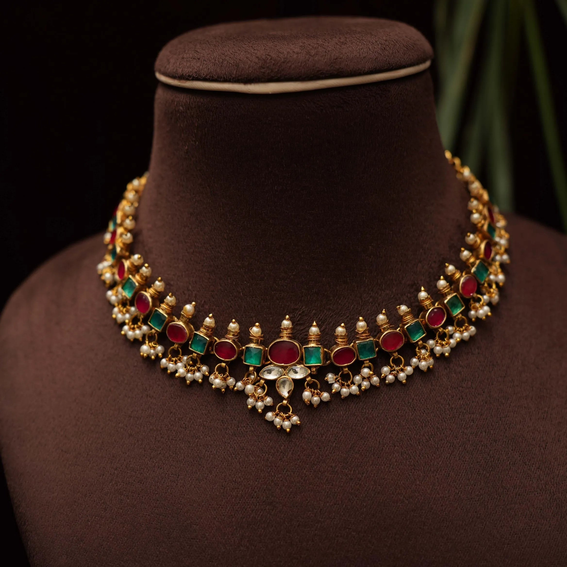 Amithi Polki Choker - Multicolor - Rimli Boutique