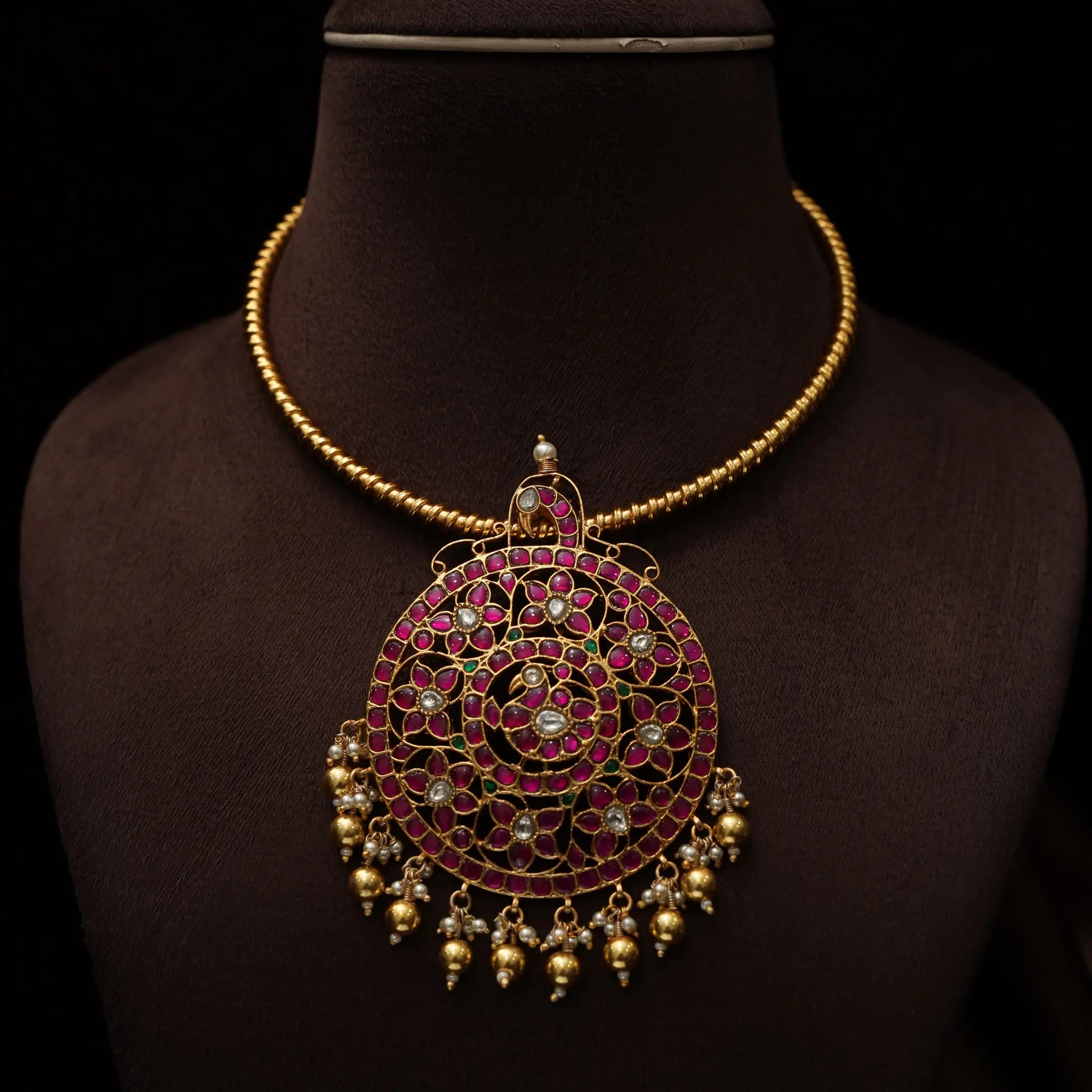 Amodini Silver Hasli Necklace