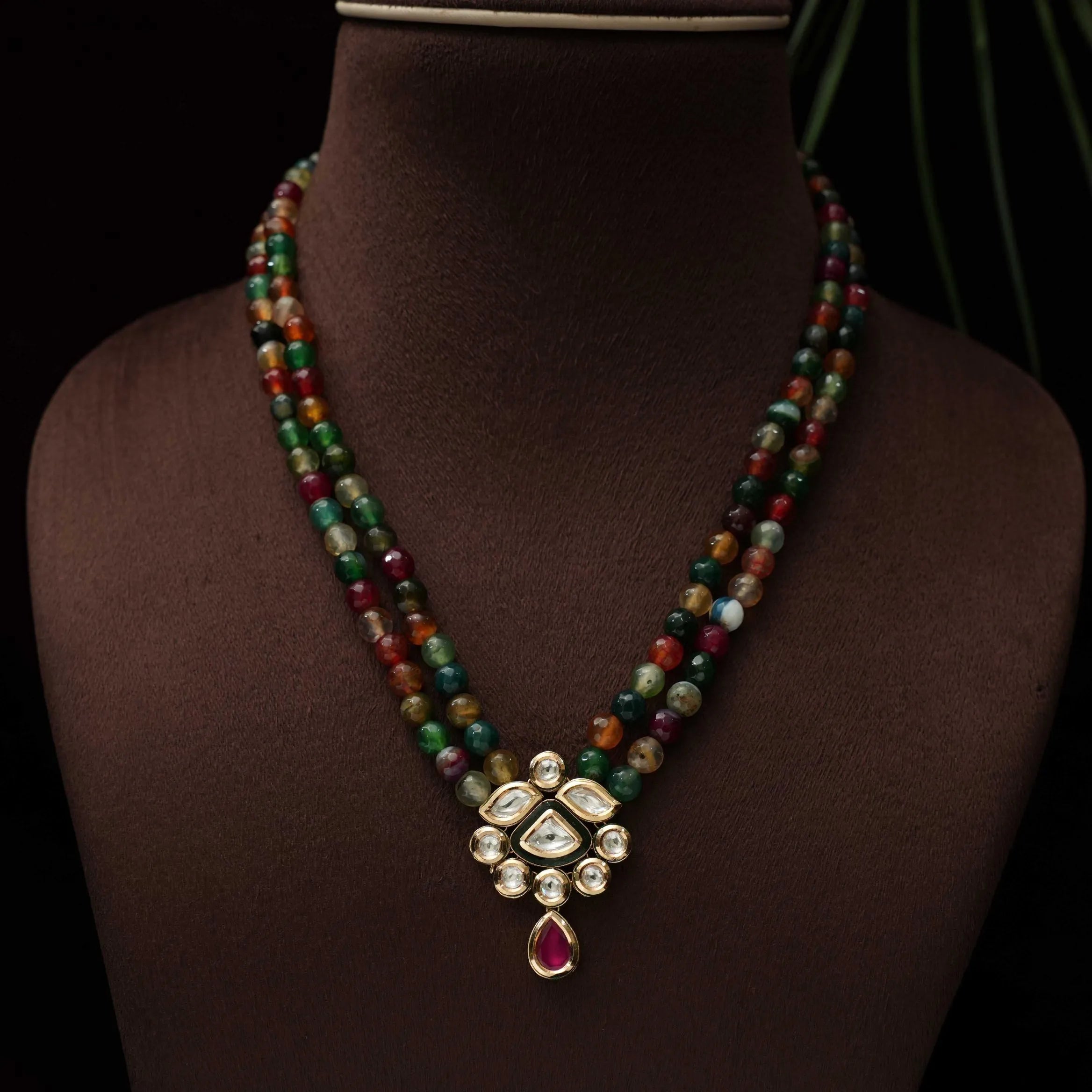 Amyra Beaded Kundan Necklace