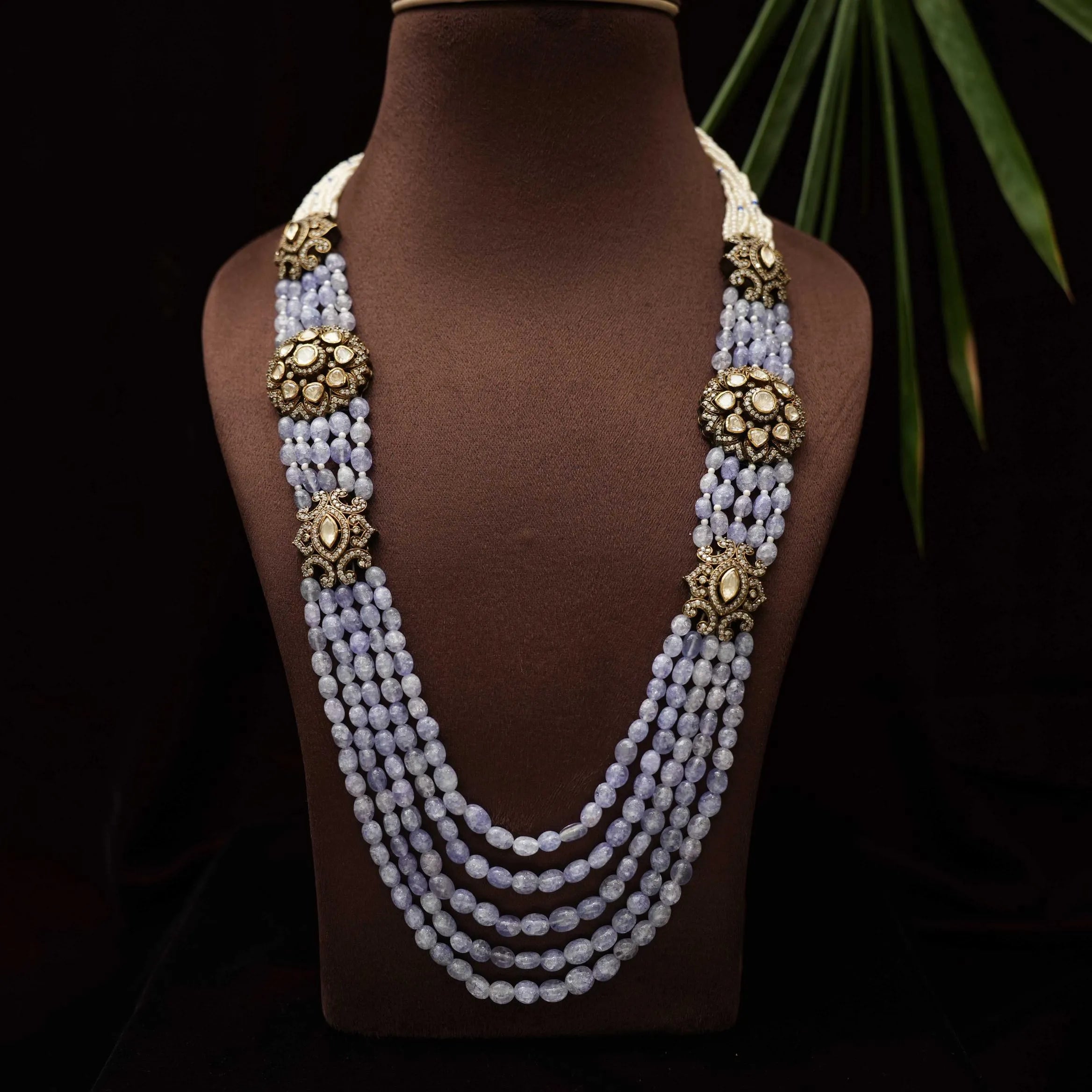 Amyra Silver Beaded Necklace