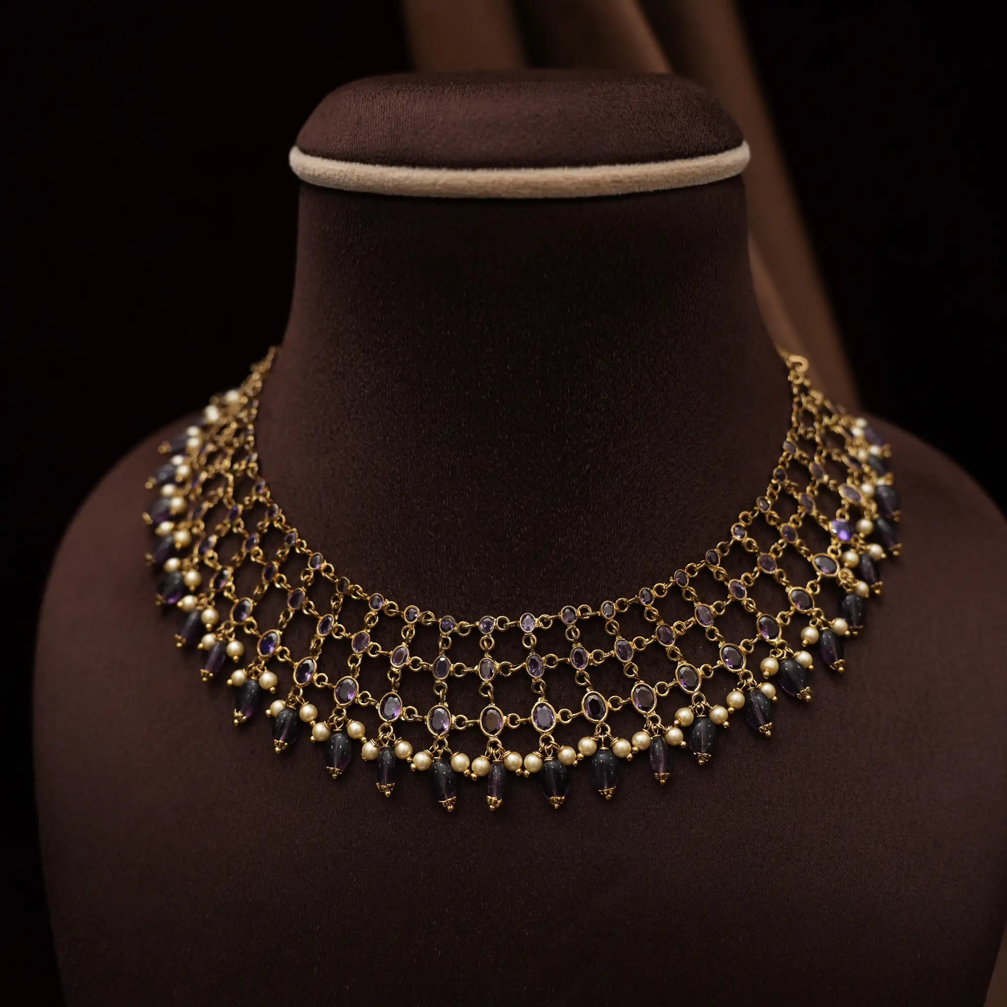 Anchala Antique Necklace - Purple