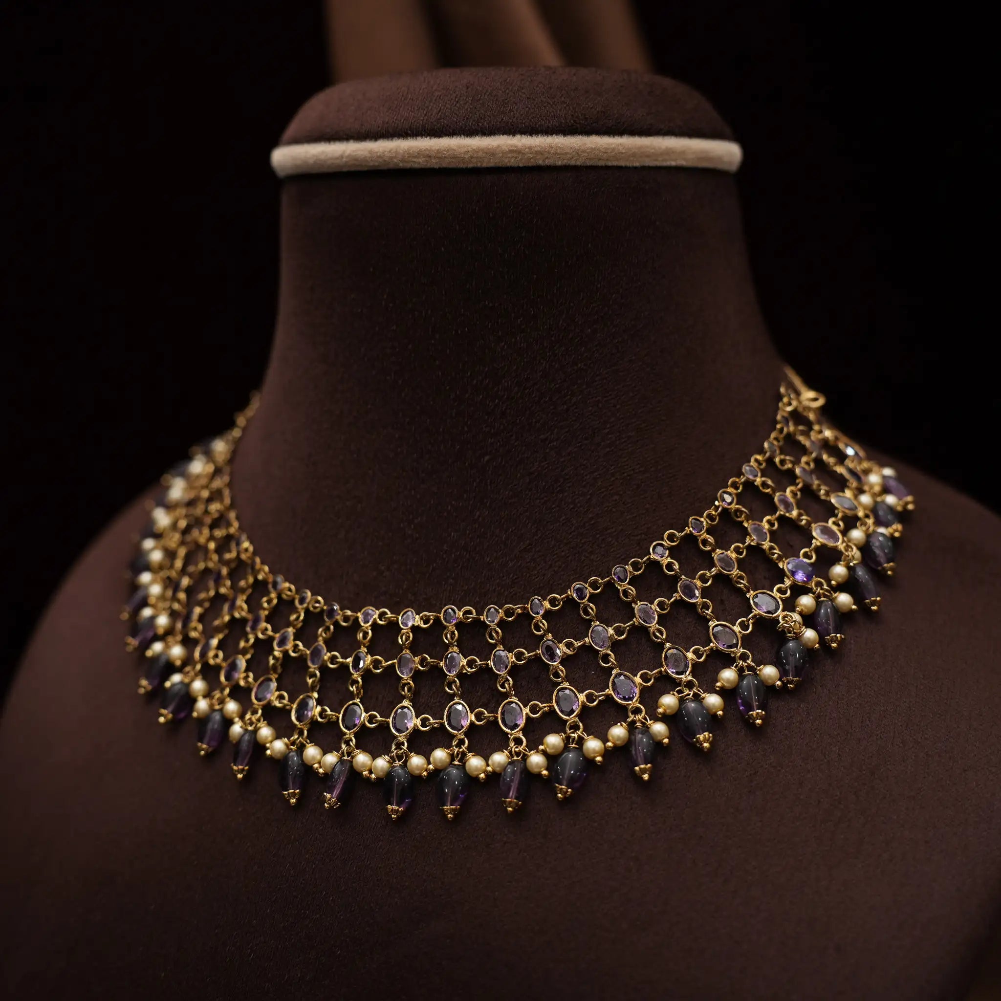 Anchala Antique Necklace - Purple