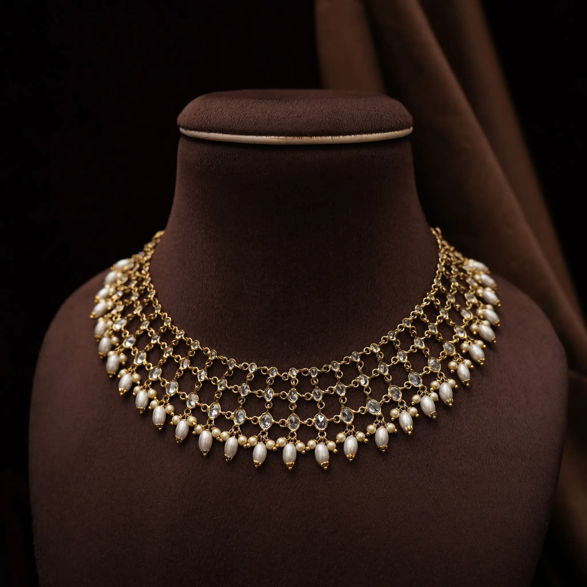 Anchala Antique Necklace - White