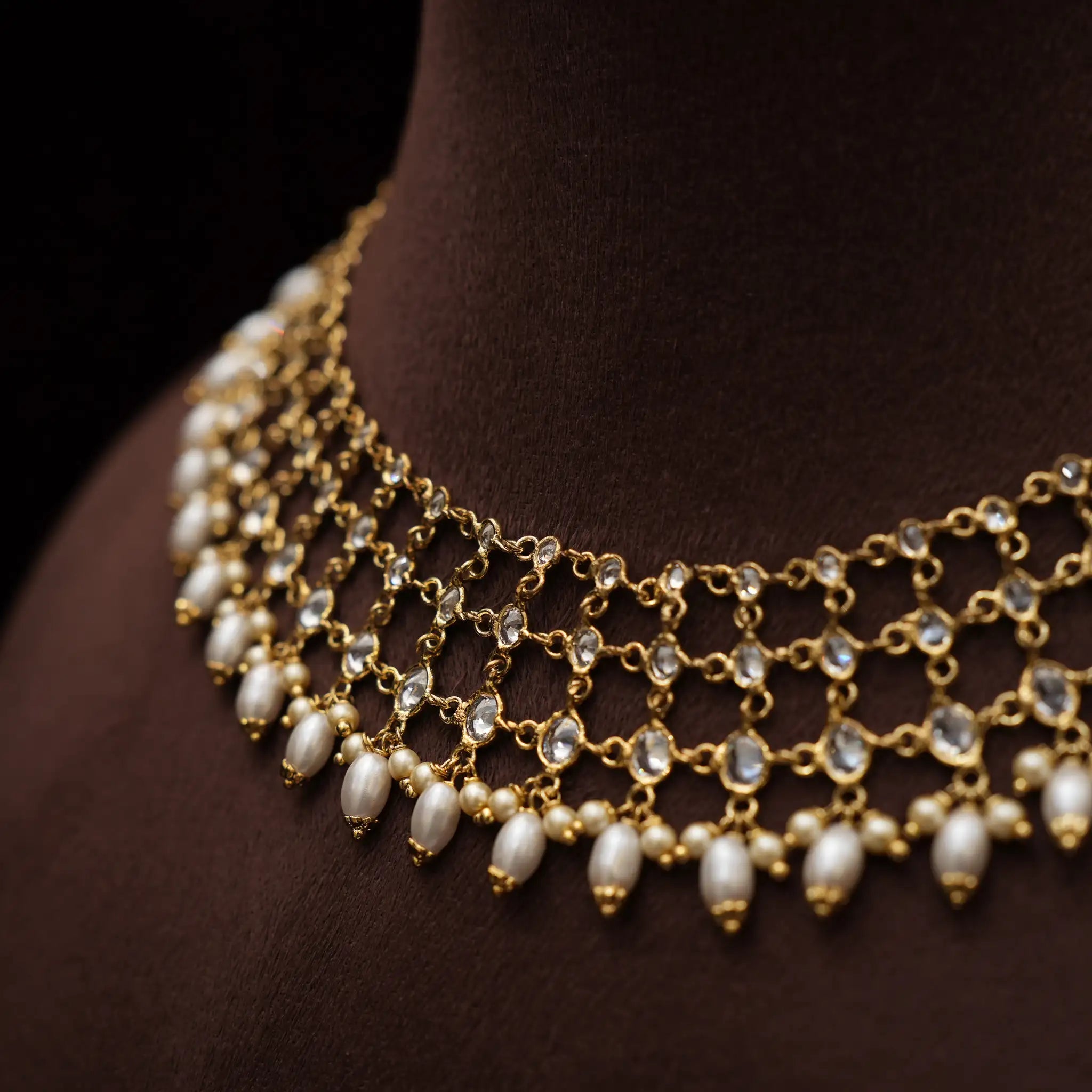 Anchala Antique Necklace - White