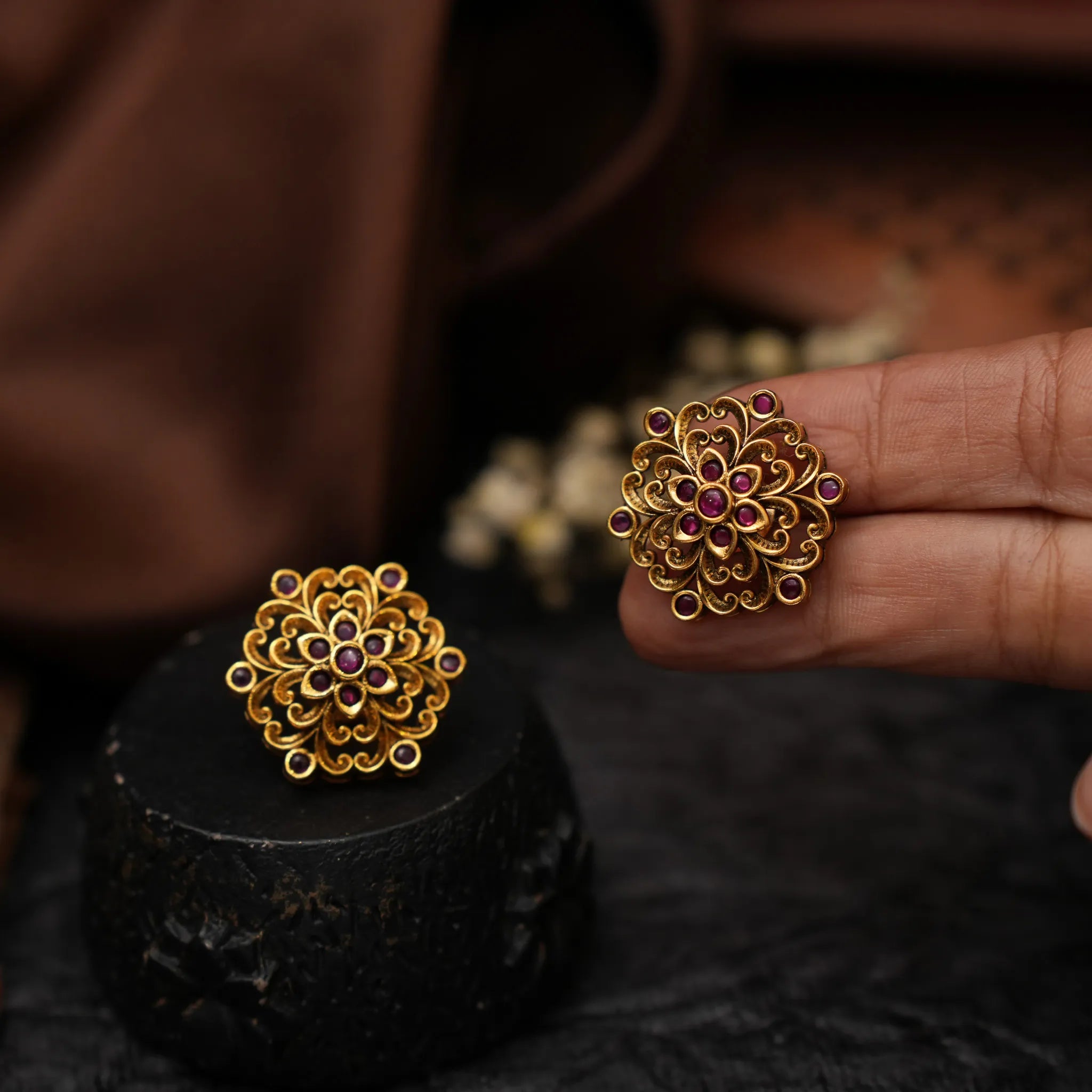 Anika Antique Ear Stud